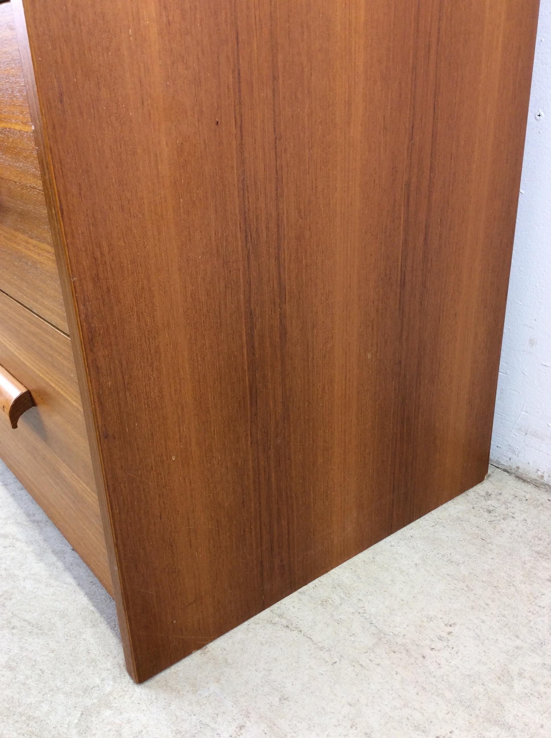 Danish Modern Teak Roll Top Writing Desk with 3 Drawers 4
