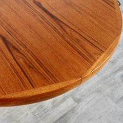 Danish Modern Teak Round Dining Table for 4