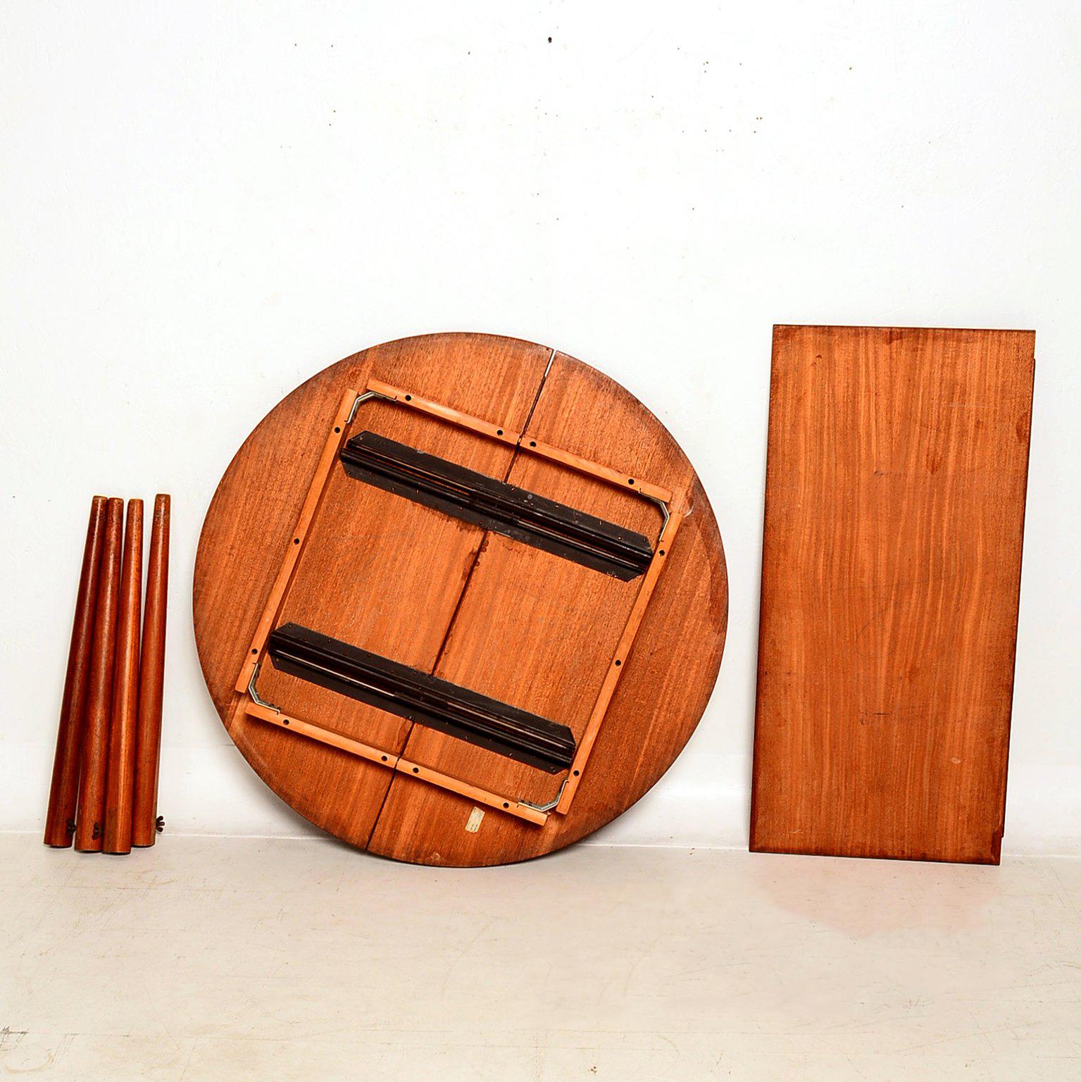 Danish Modern Teak Round Oval Dining Table 2