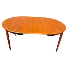 Danish Modern Teak Round/Oval Dining Table Refinished
