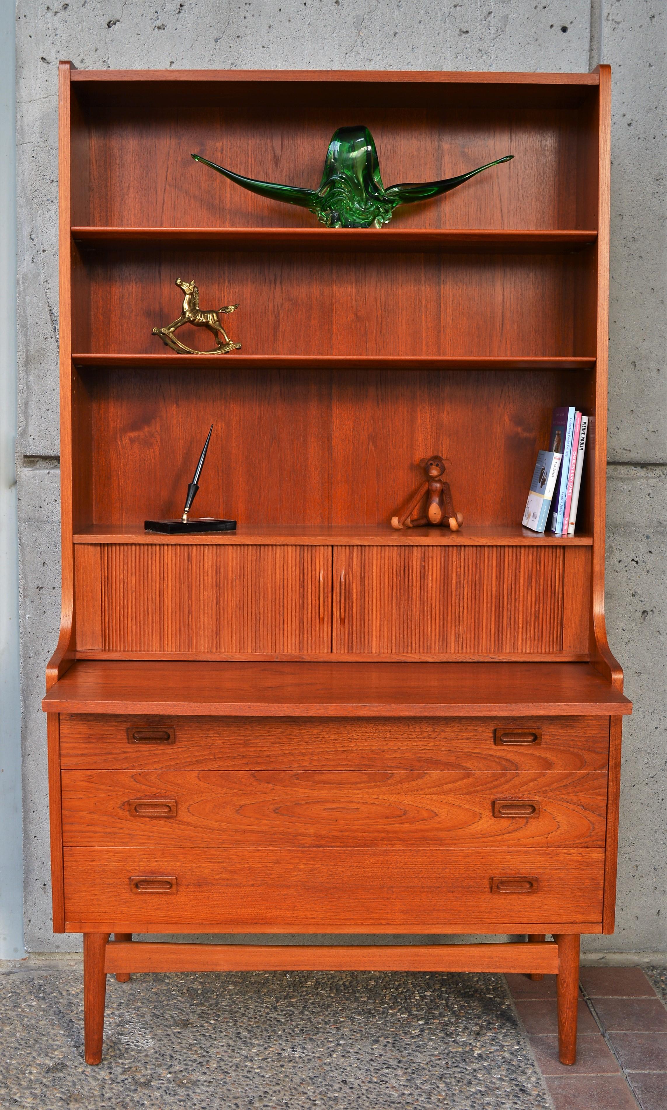 Mid-20th Century Danish Modern Teak Secretary/Dresser by Johannes Sorth for Bornholm Mobelfabrik