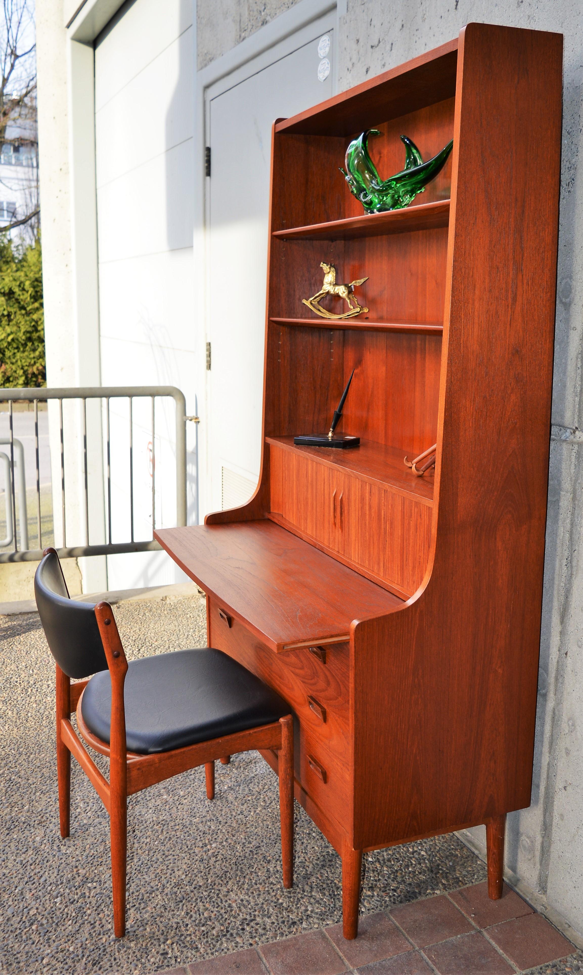 Danish Modern Teak Secretary/Dresser by Johannes Sorth for Bornholm Mobelfabrik 1