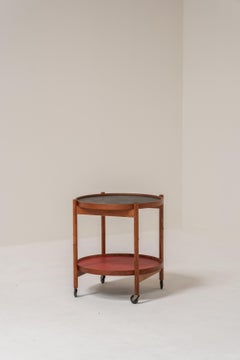 Carrello da portata moderno danese in teak di Hans Bølling, anni '60