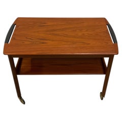 Danish Modern Teak Serving Trolley or Bar Cart, Denmark, 1960s, Mid-Century Scan