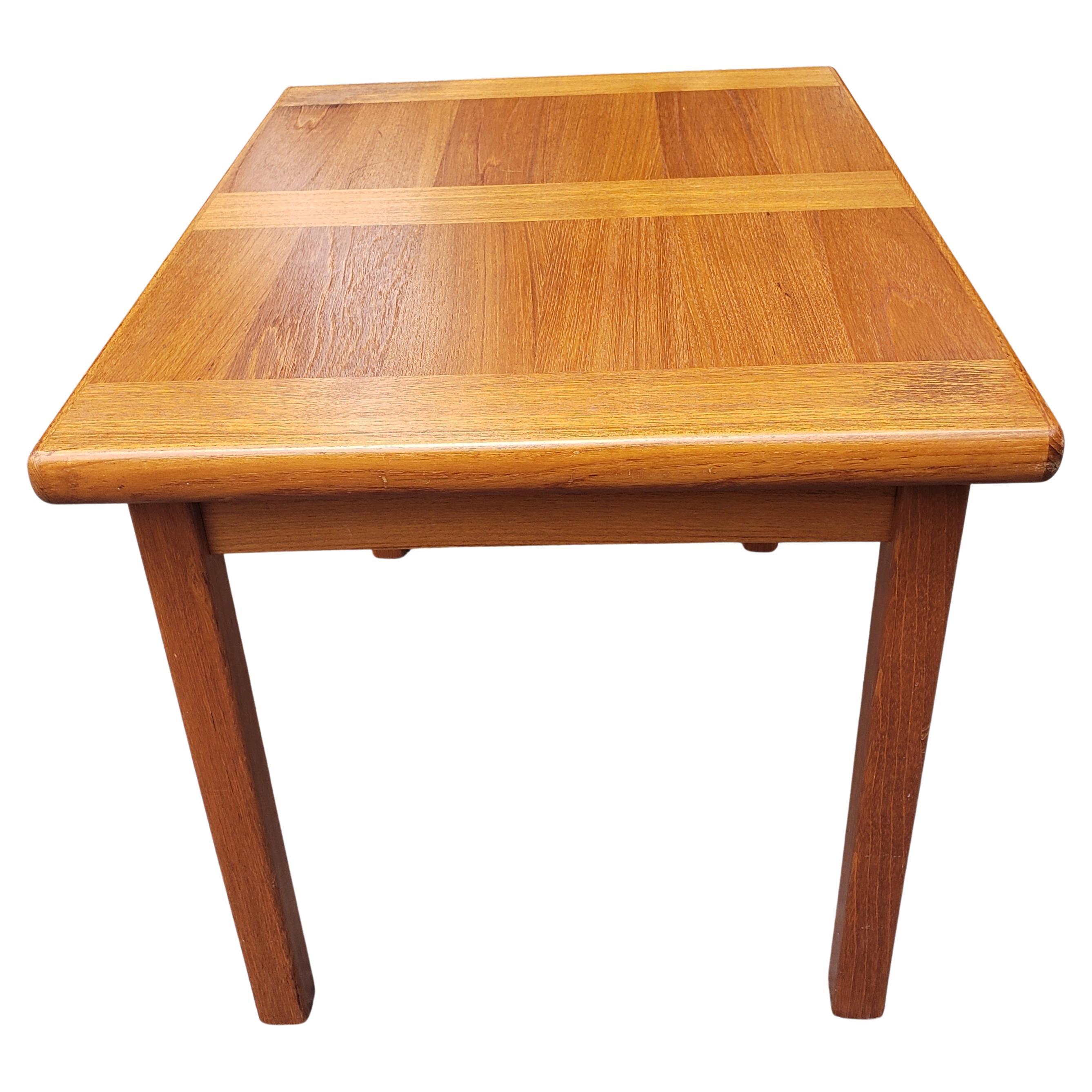 Scandinavian Modern Danish Modern Teak Side Table For Sale