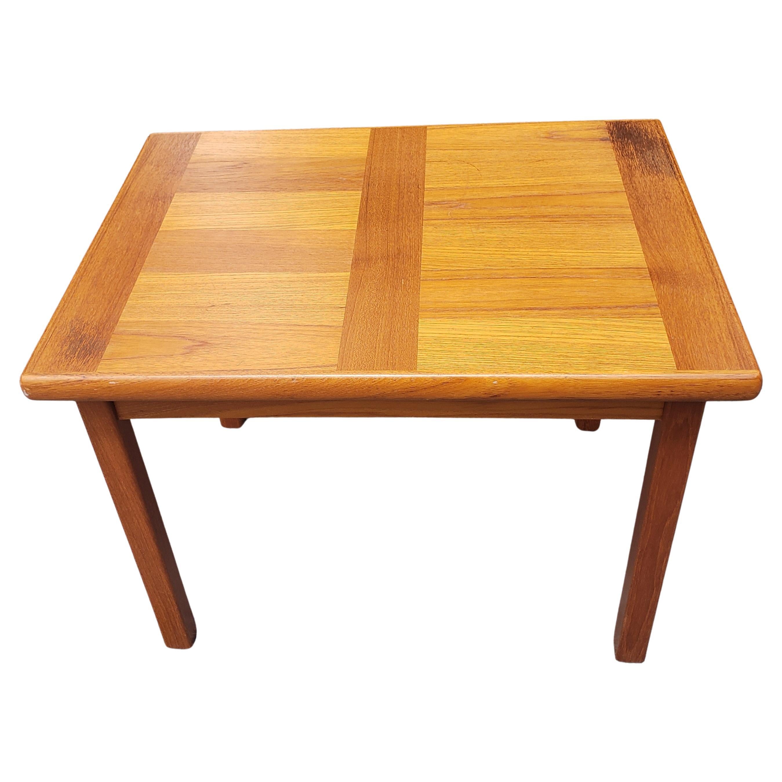 Woodwork Danish Modern Teak Side Table For Sale