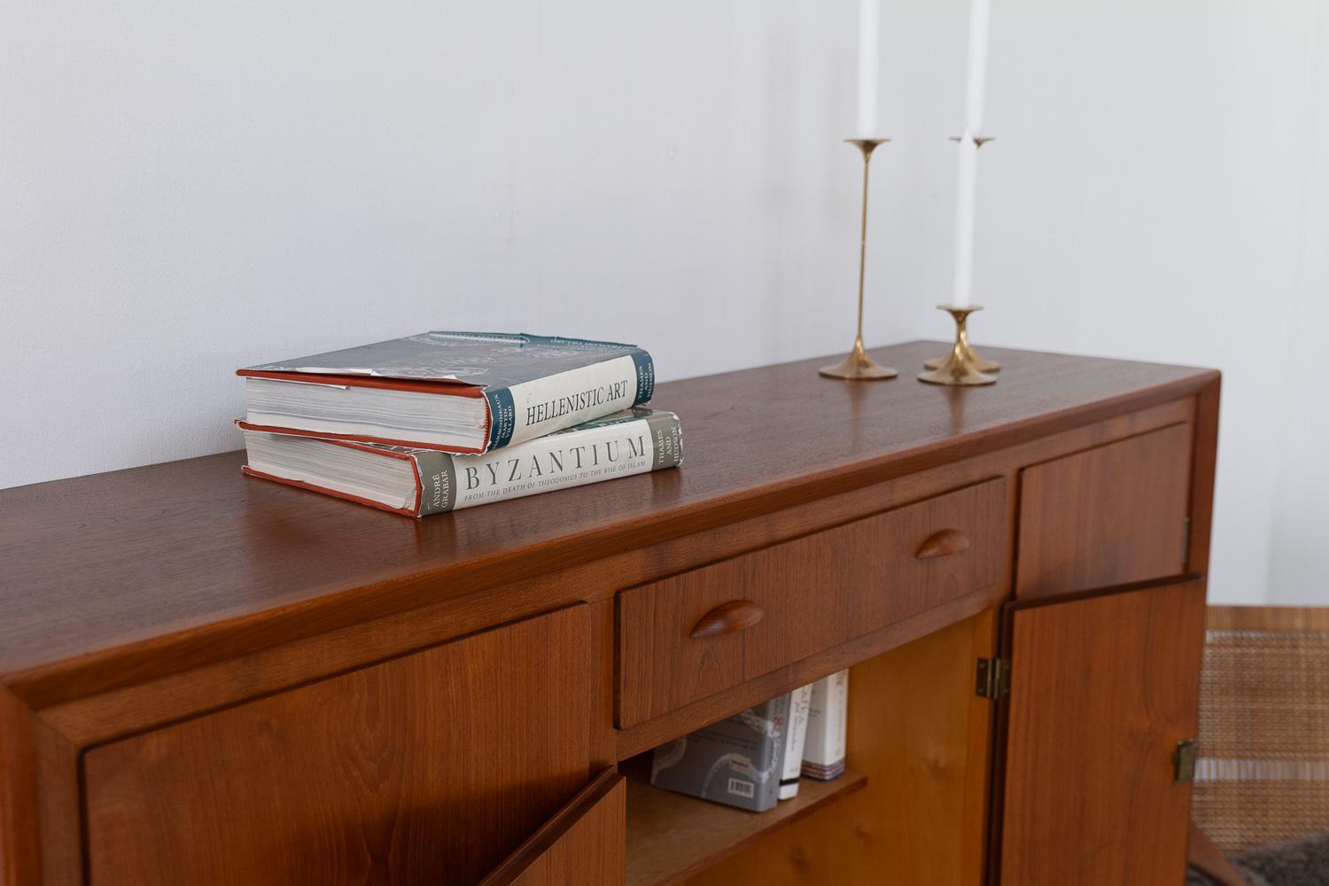 Danish Modern Teak Sideboard, 1950s. For Sale 14