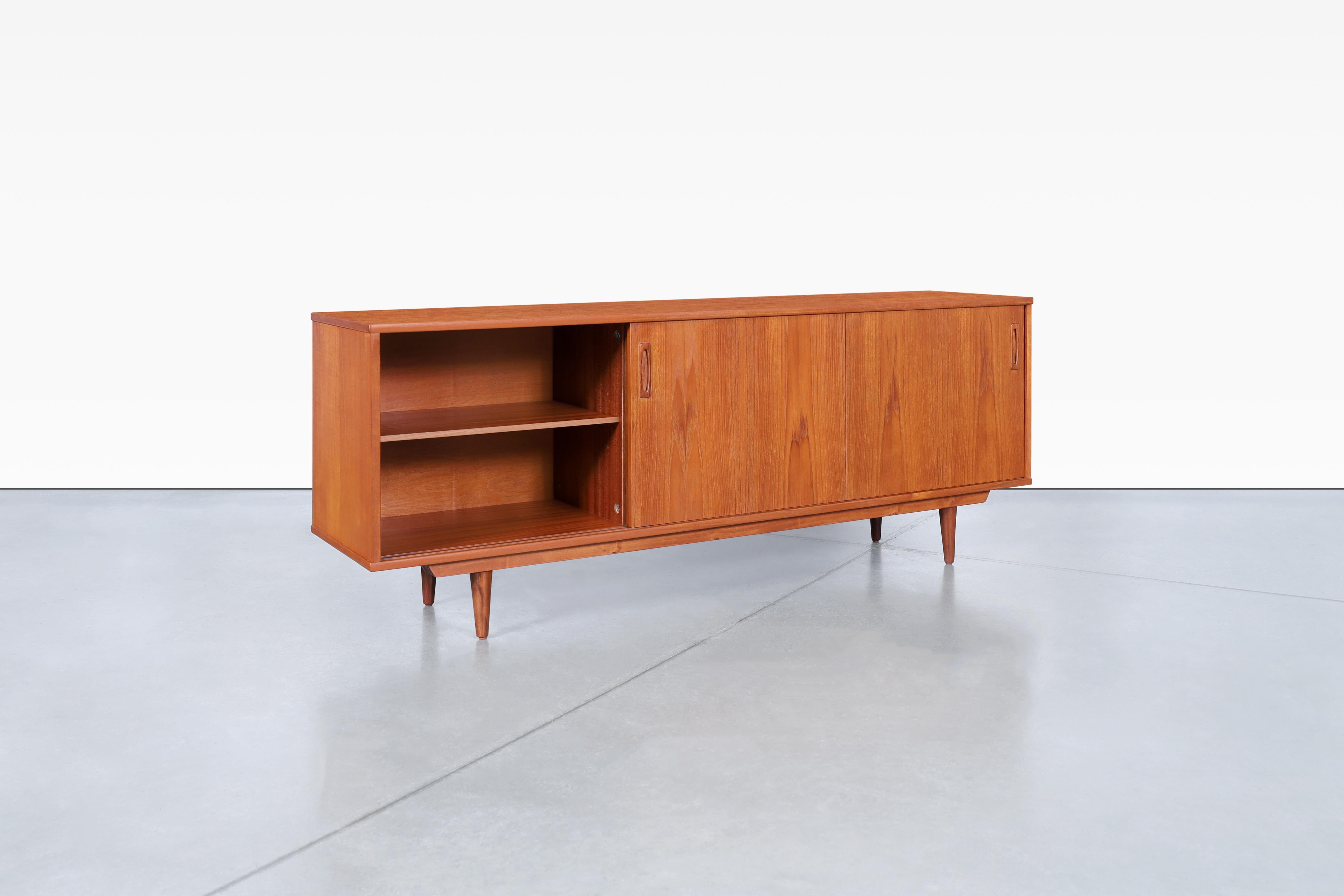 Danish Modern Teak Sideboard by Dyrlund In Excellent Condition In North Hollywood, CA