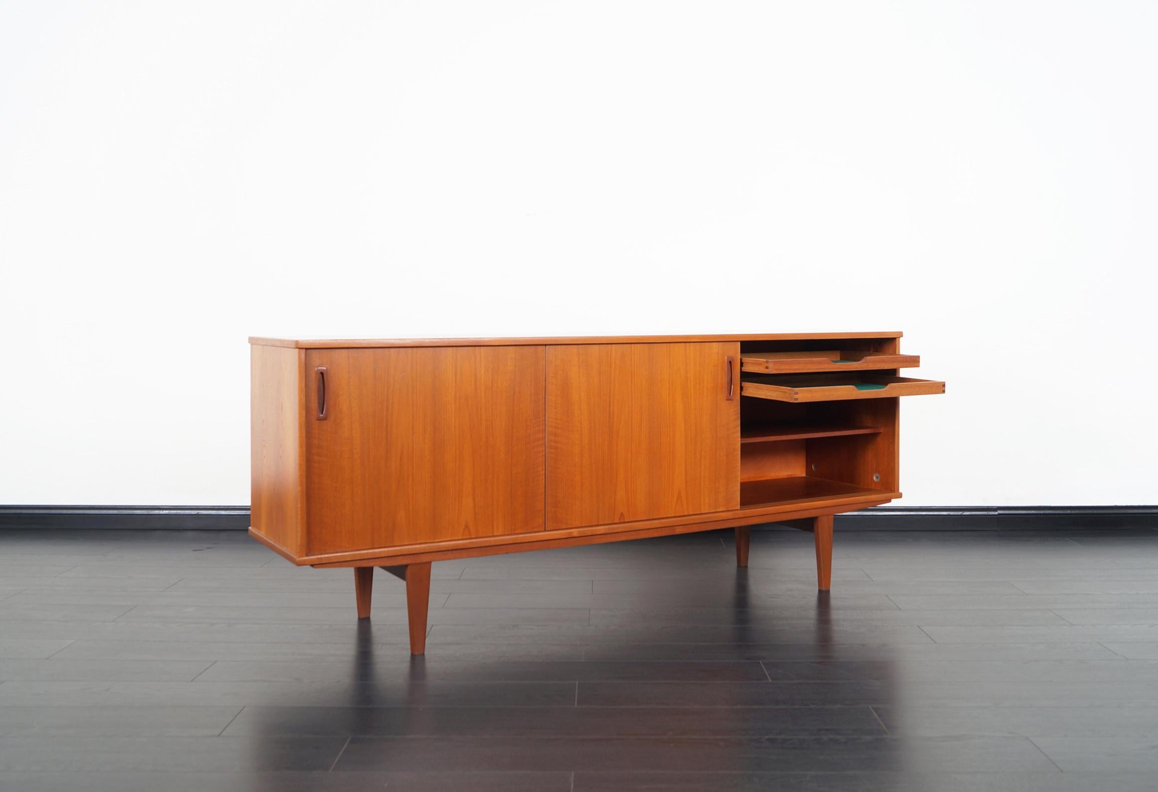 Danish Modern Teak Sideboard by Dyrlund In Excellent Condition In North Hollywood, CA