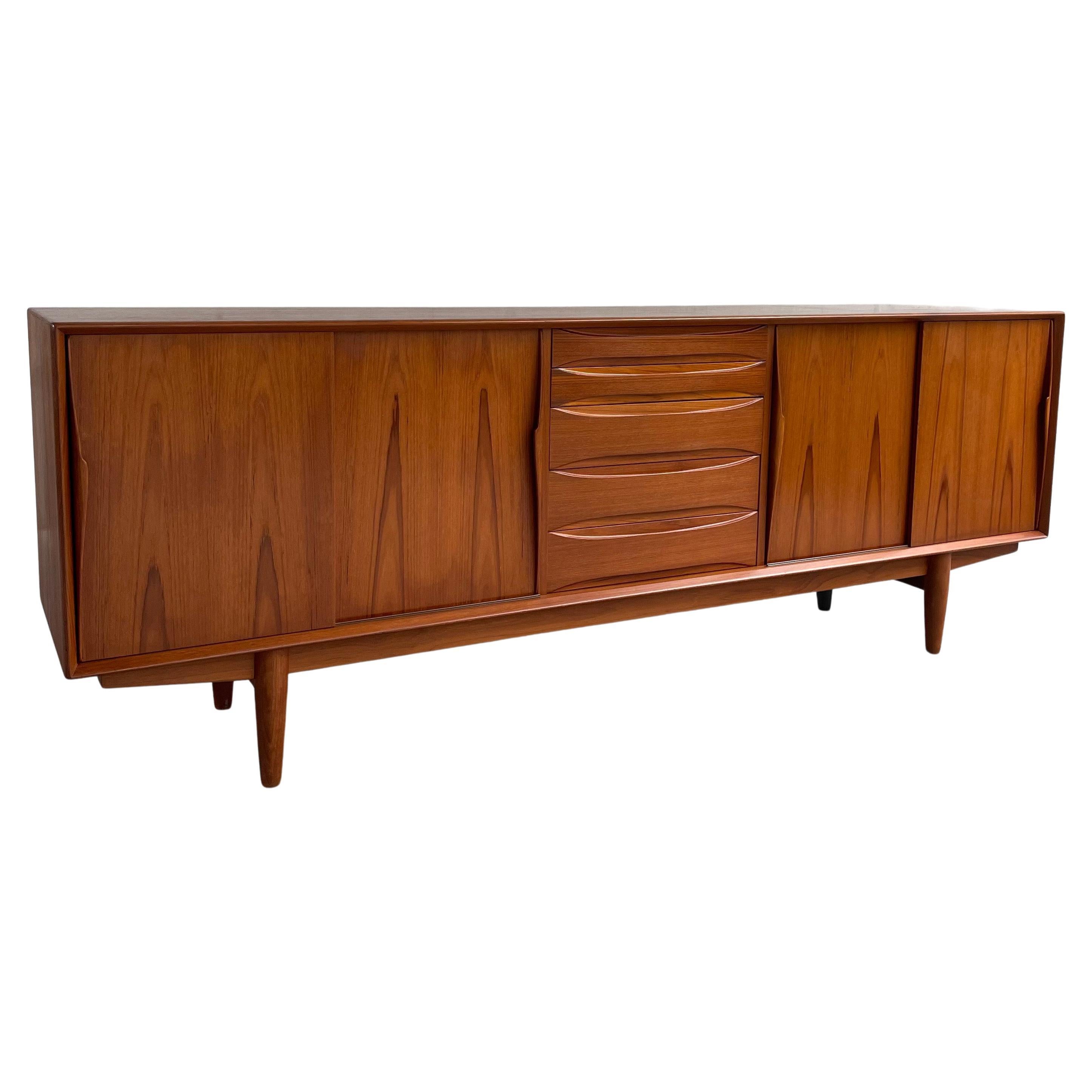 Danish Modern Teak Sideboard Credenza by Dyrlund