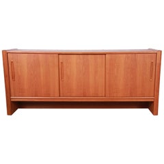 Danish Modern Teak Sideboard Credenza or Bar Cabinet