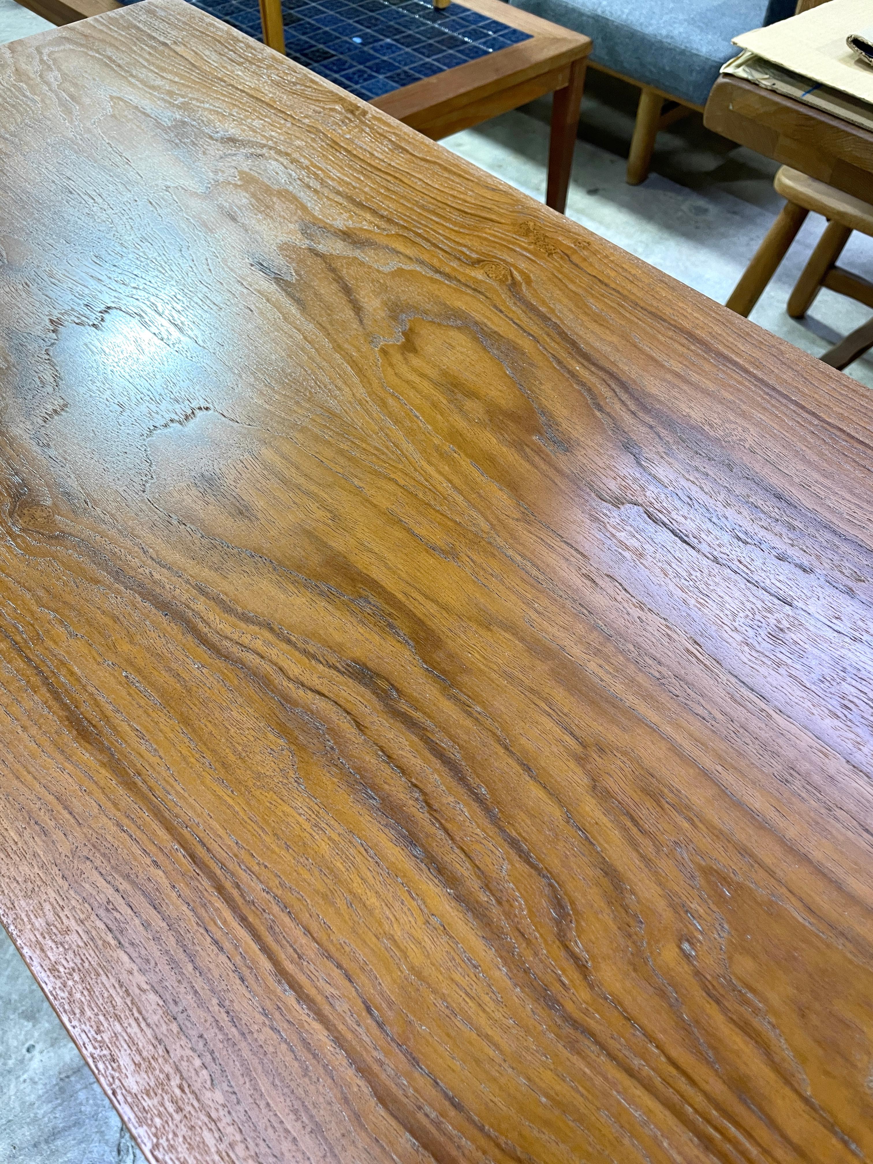 Danish Modern Teak Sideboard or Bar Sculpted Legs For Sale 1