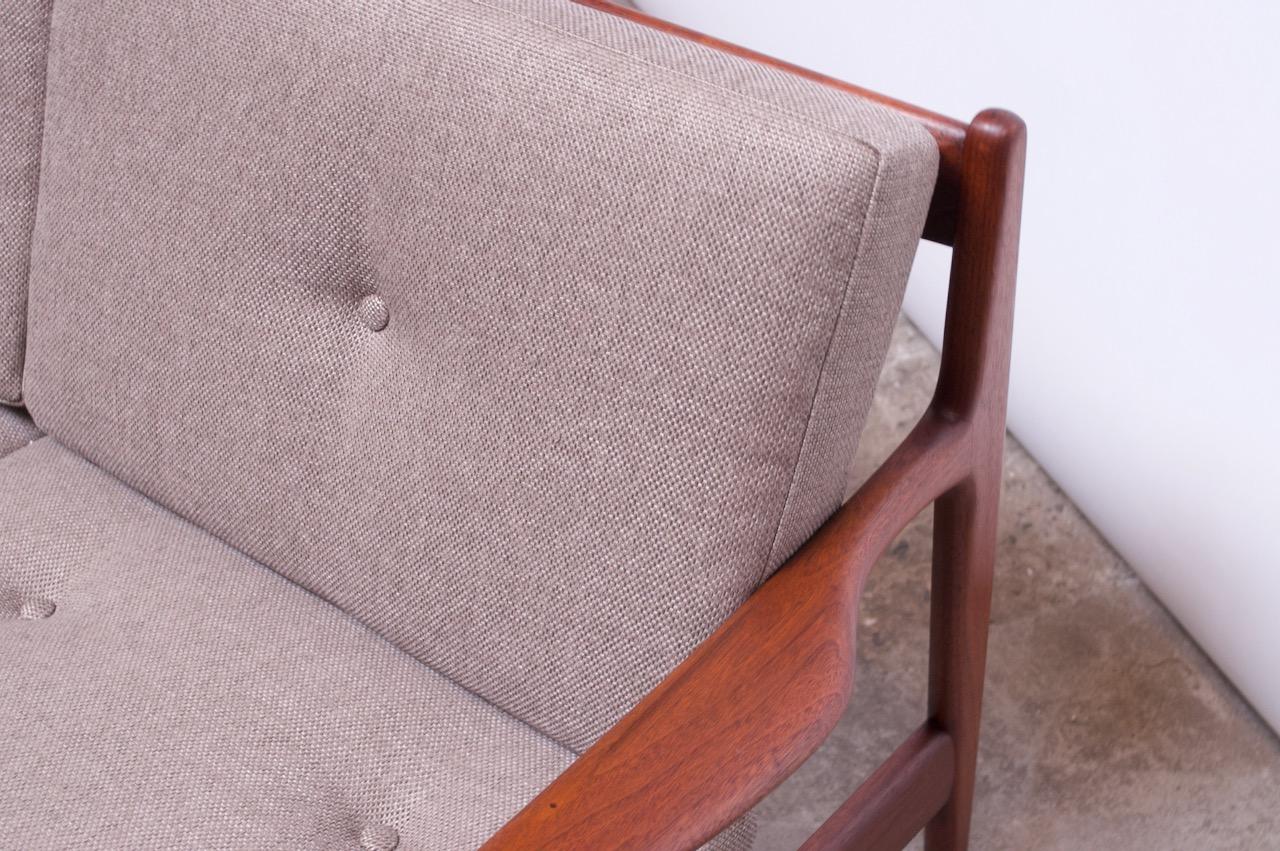 Danish Modern Teak Slat-Back Sofa Attributed to IB Kofod Larsen 10