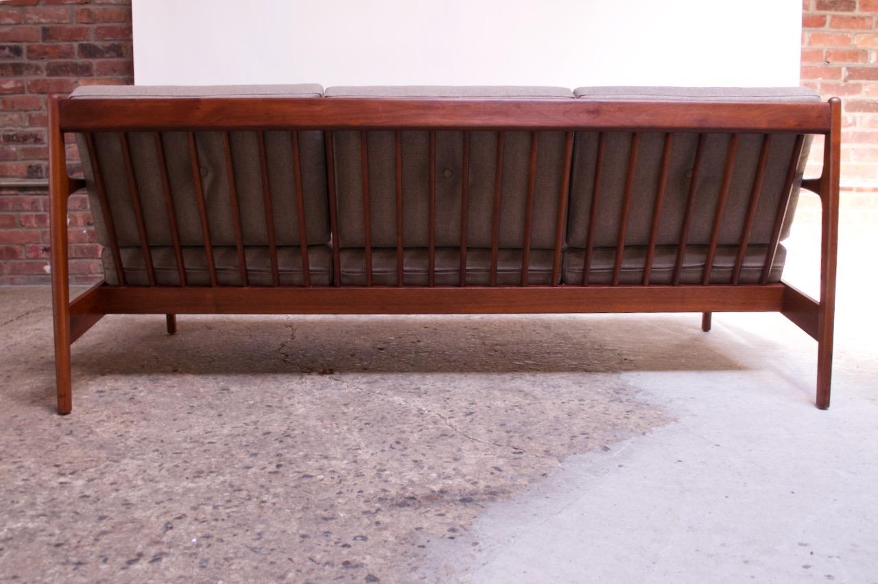 Danish Modern Teak Slat-Back Sofa Attributed to IB Kofod Larsen 3