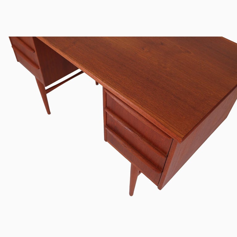 Danish Modern Teak Small Desk For Sale at 1stDibs