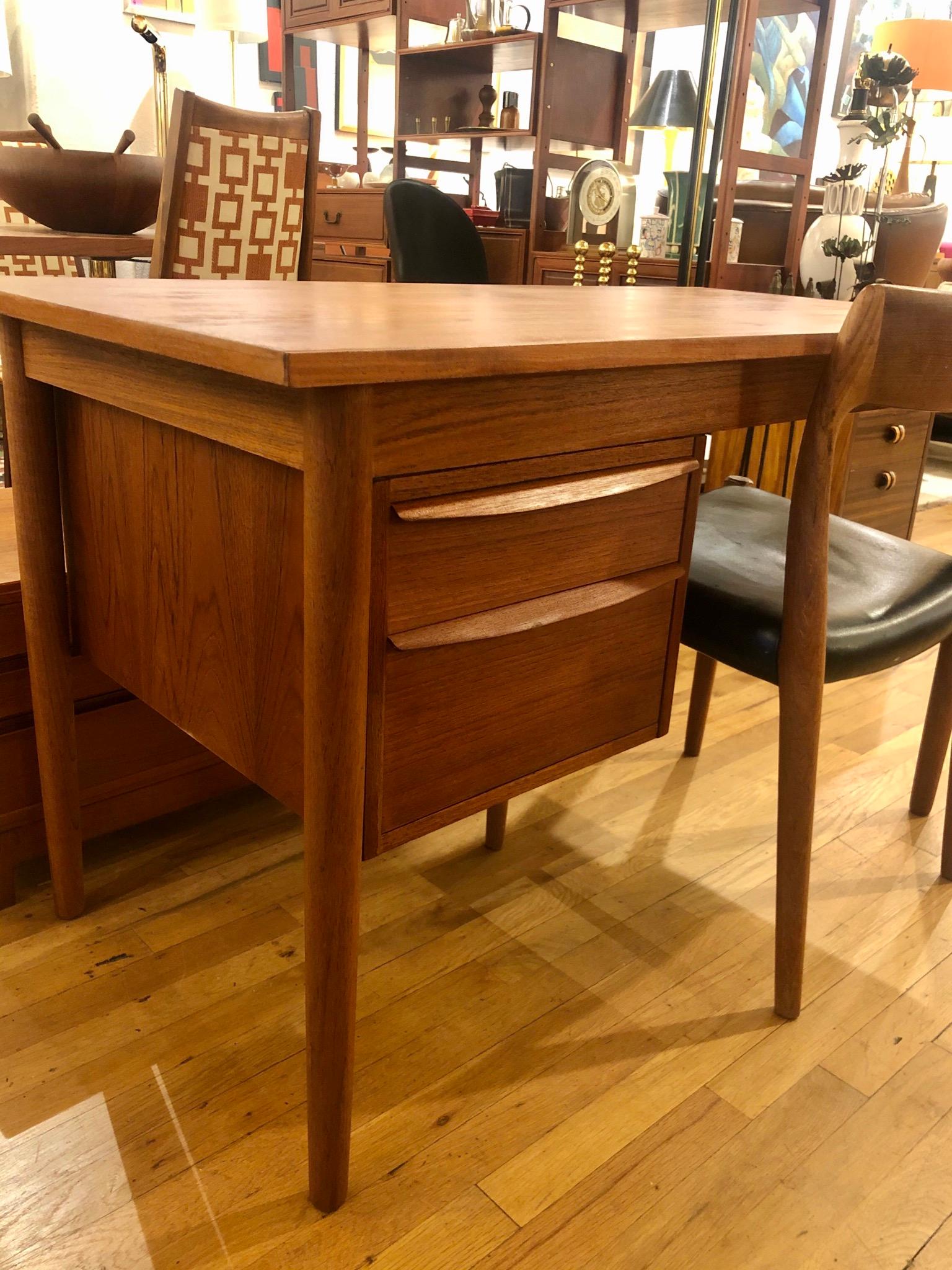 small teak desk