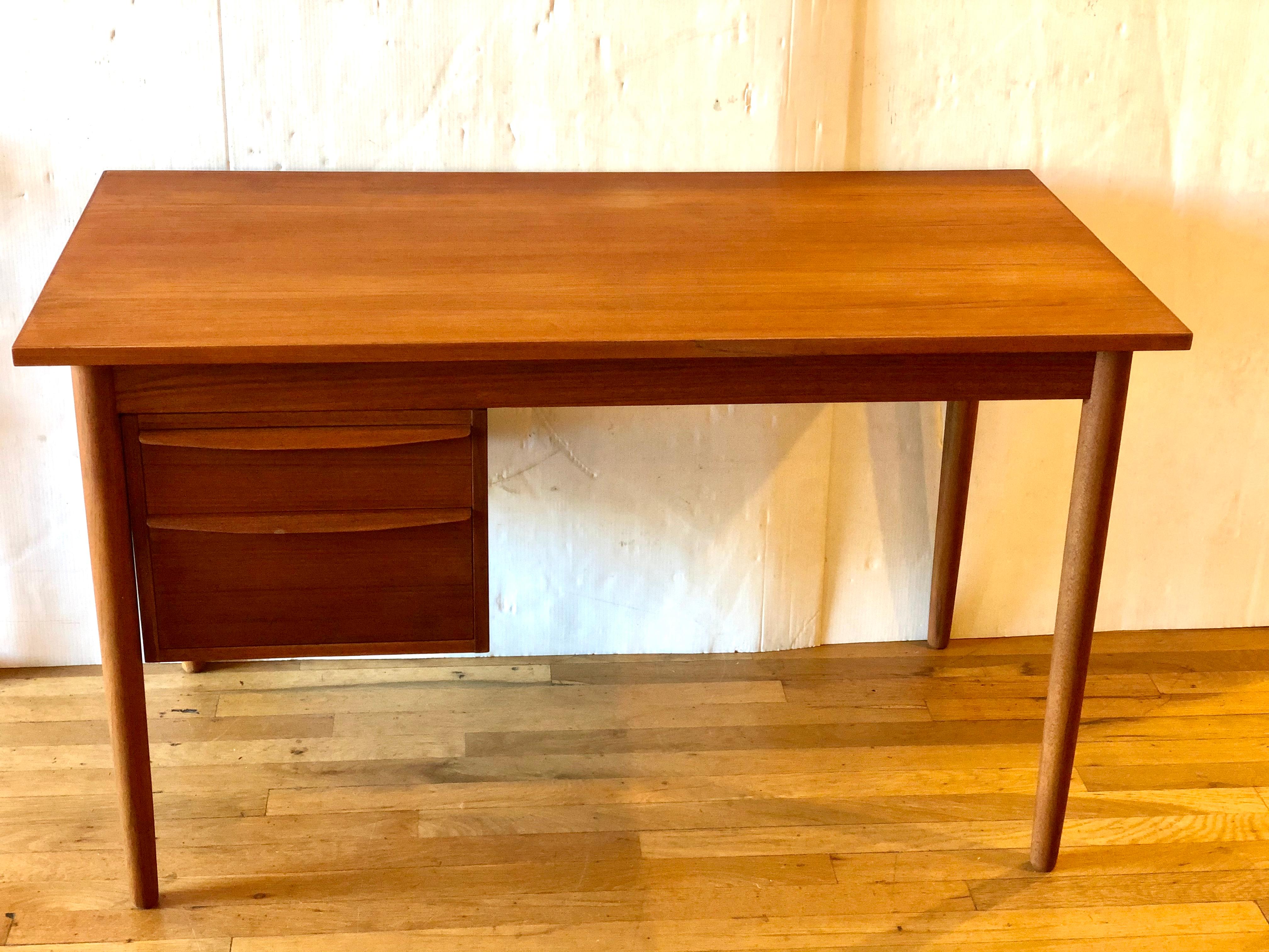 teak desk with drawers