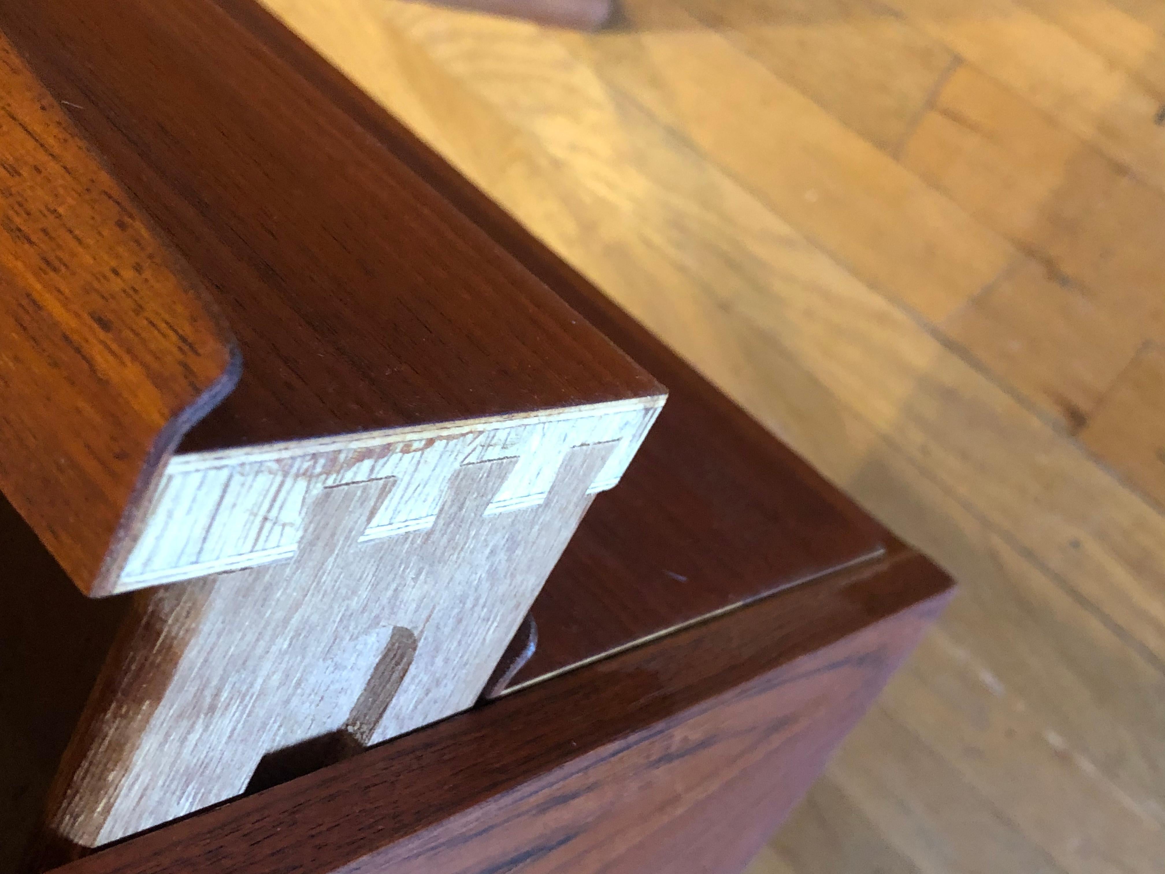 Danish Modern Teak Small Desk with Sliding Drawers for Left & Right Sided Person 1