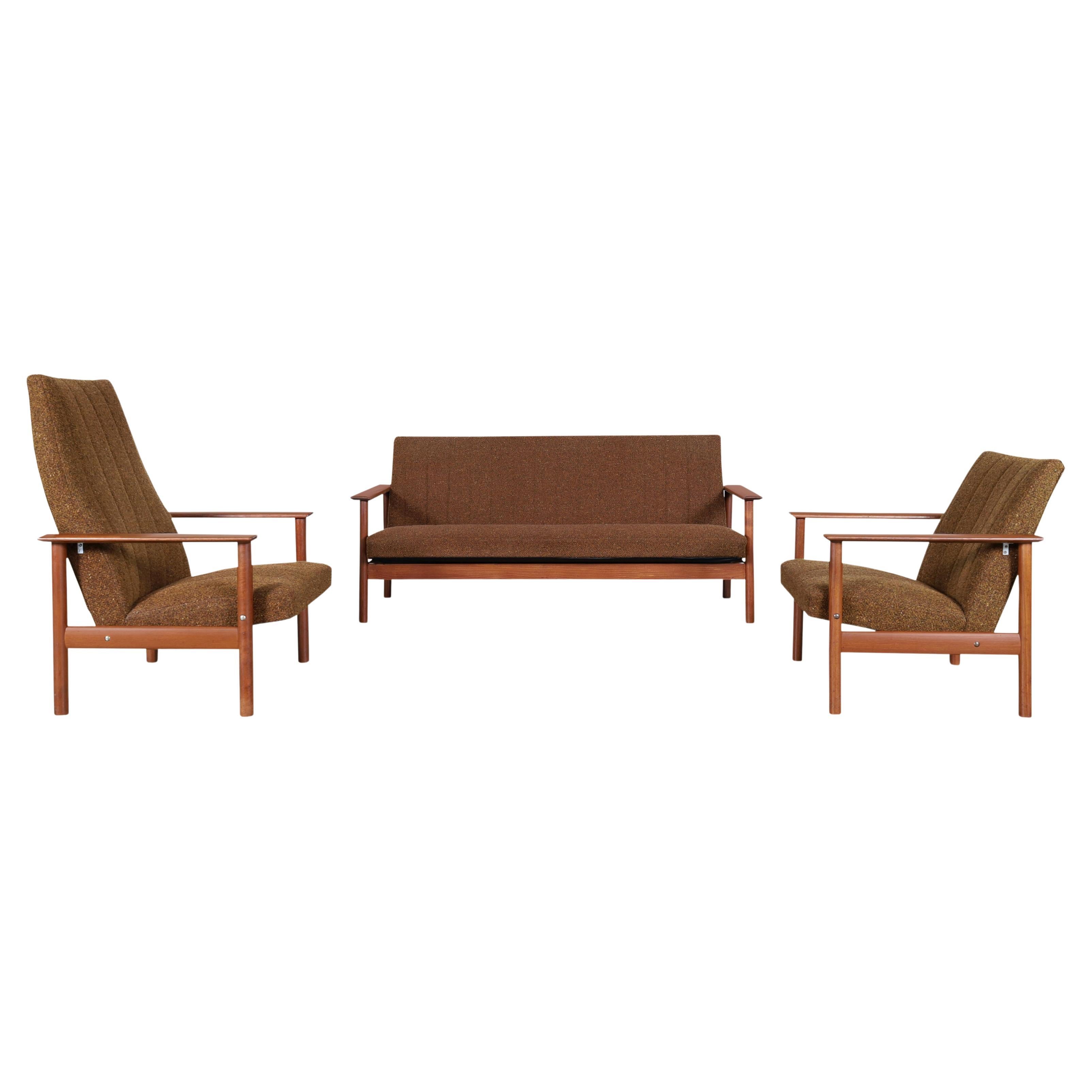 Danish Modern Teak Sofa and Chairs For Sale