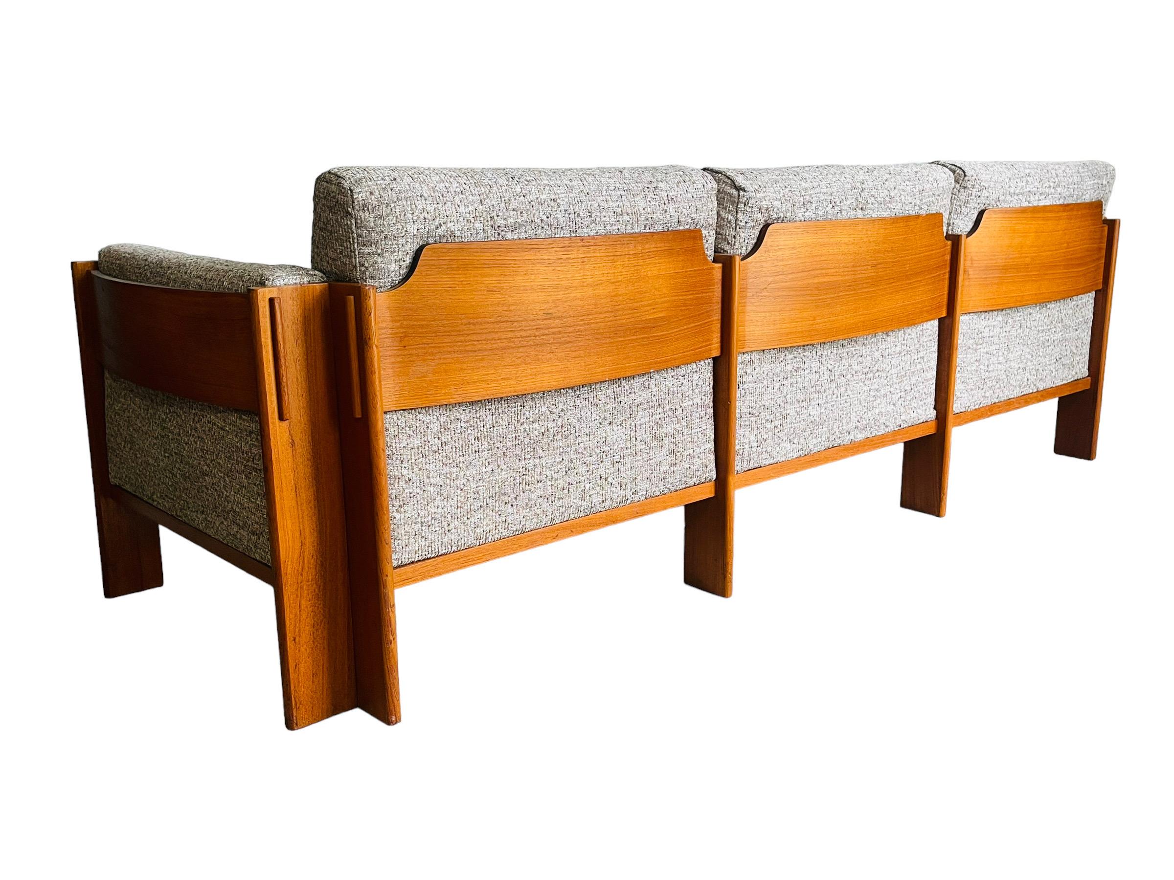 Fabric Danish Modern Teak Sofa by Jydsk Moholvaerk