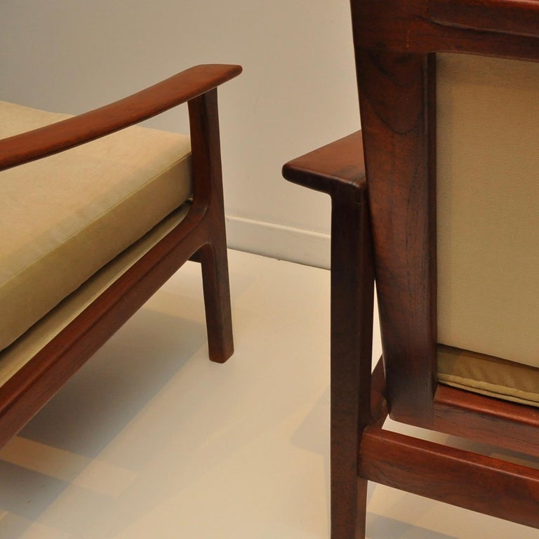 Danish Modern Teak Sofa and Chair Set For Sale at 1stdibs