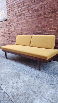 Danish Modern Teak Sofa Daybed by Edvard Kindt