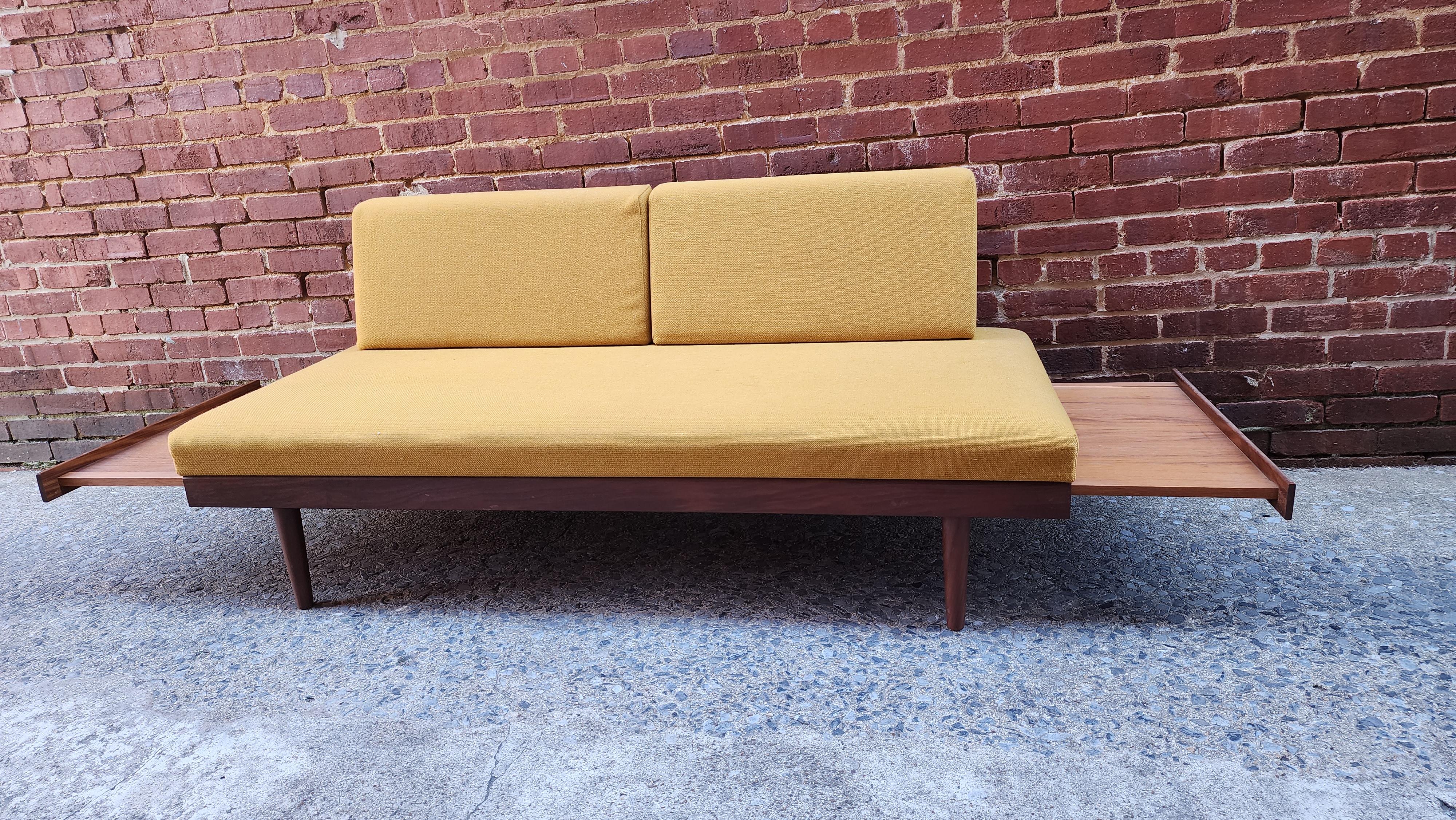 Scandinavian Modern Danish Modern Teak Sofa Daybed by Edvard Kindt For Sale