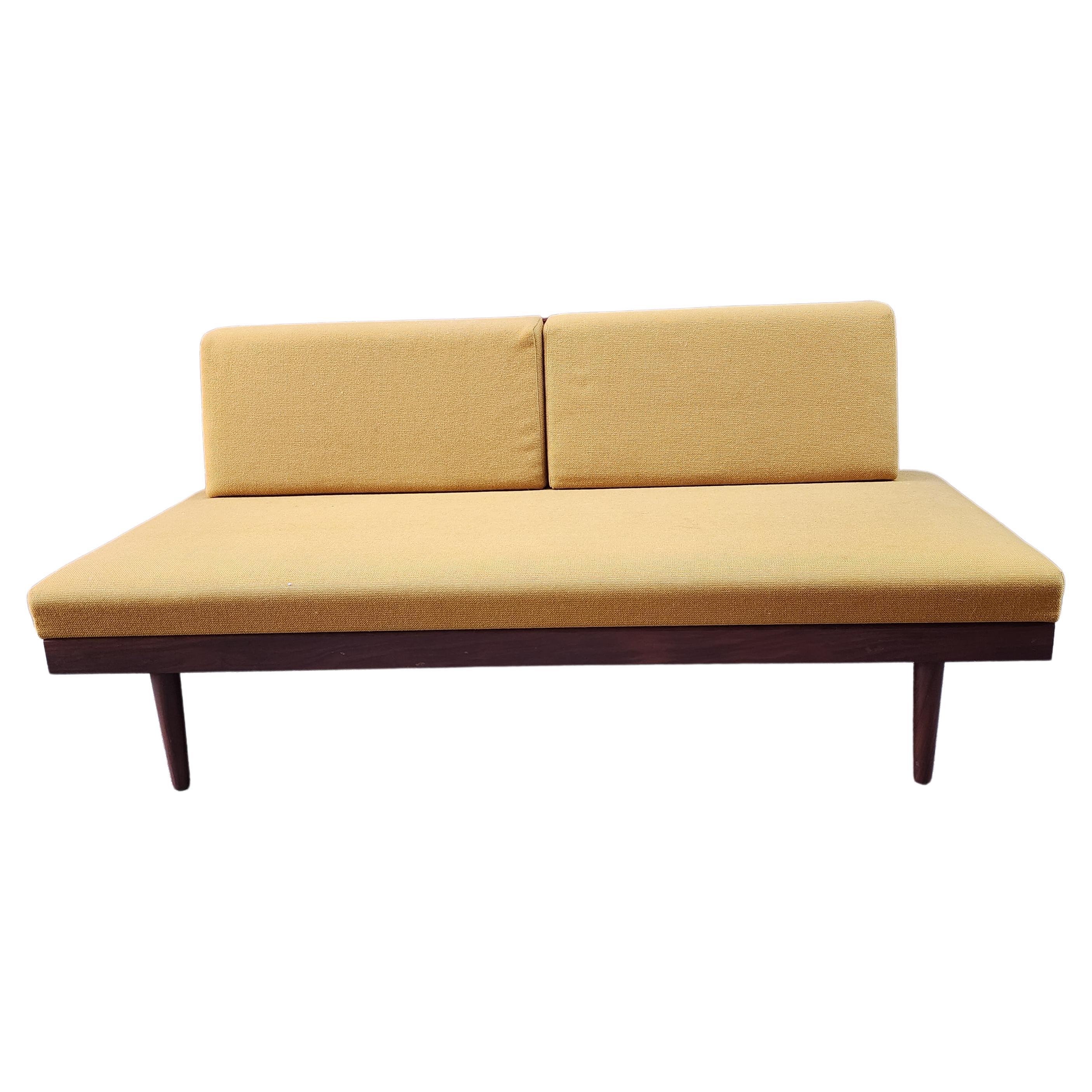 Danish Modern Teak Sofa Daybed by Edvard Kindt For Sale