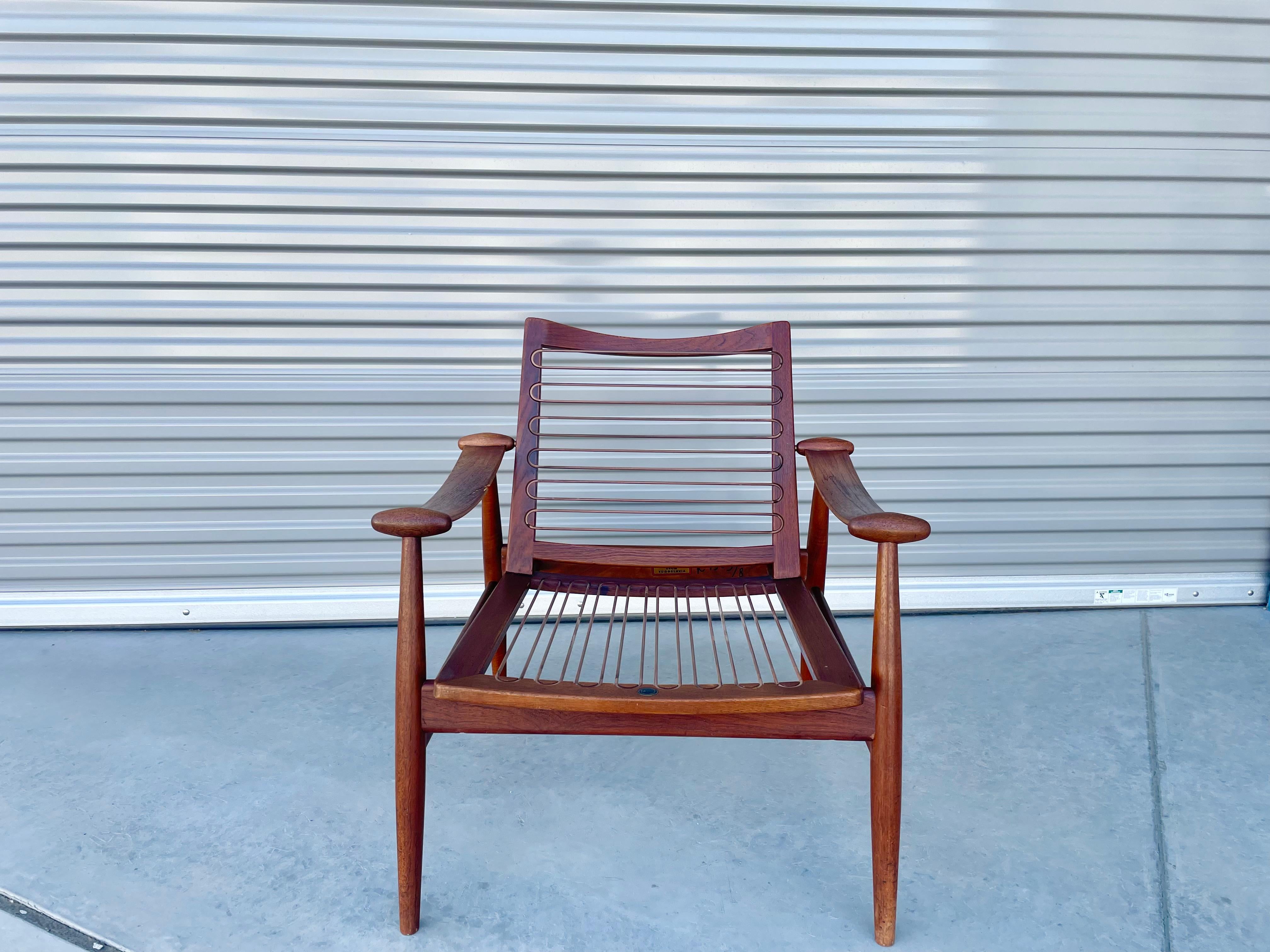 Danish Modern Teak Spade Lounge Chair by Finn Juhl for France & Søn For Sale 5