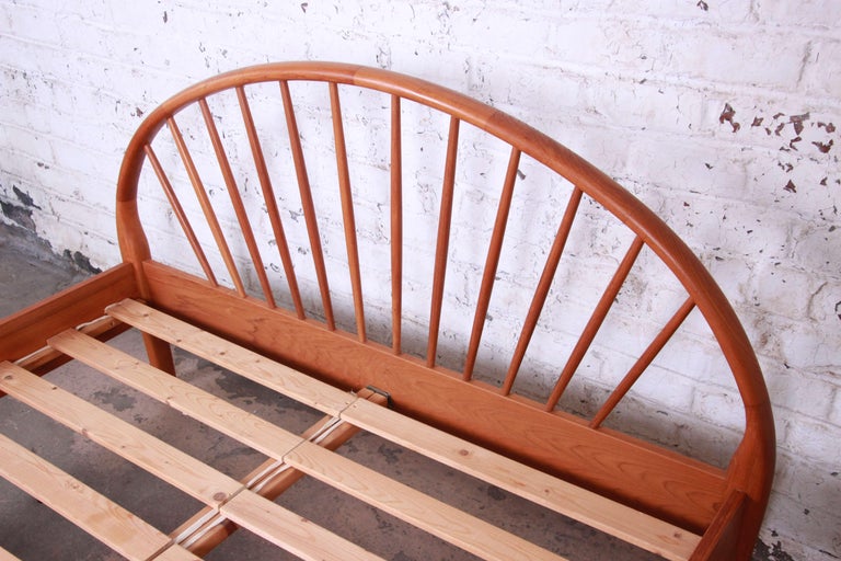 Danish Modern Teak Spindle Queen Size Bed by Jesper at 1stDibs jesper