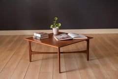 Danish Modern Teak Square Coffee Table by Folke Ohlsson for Dux