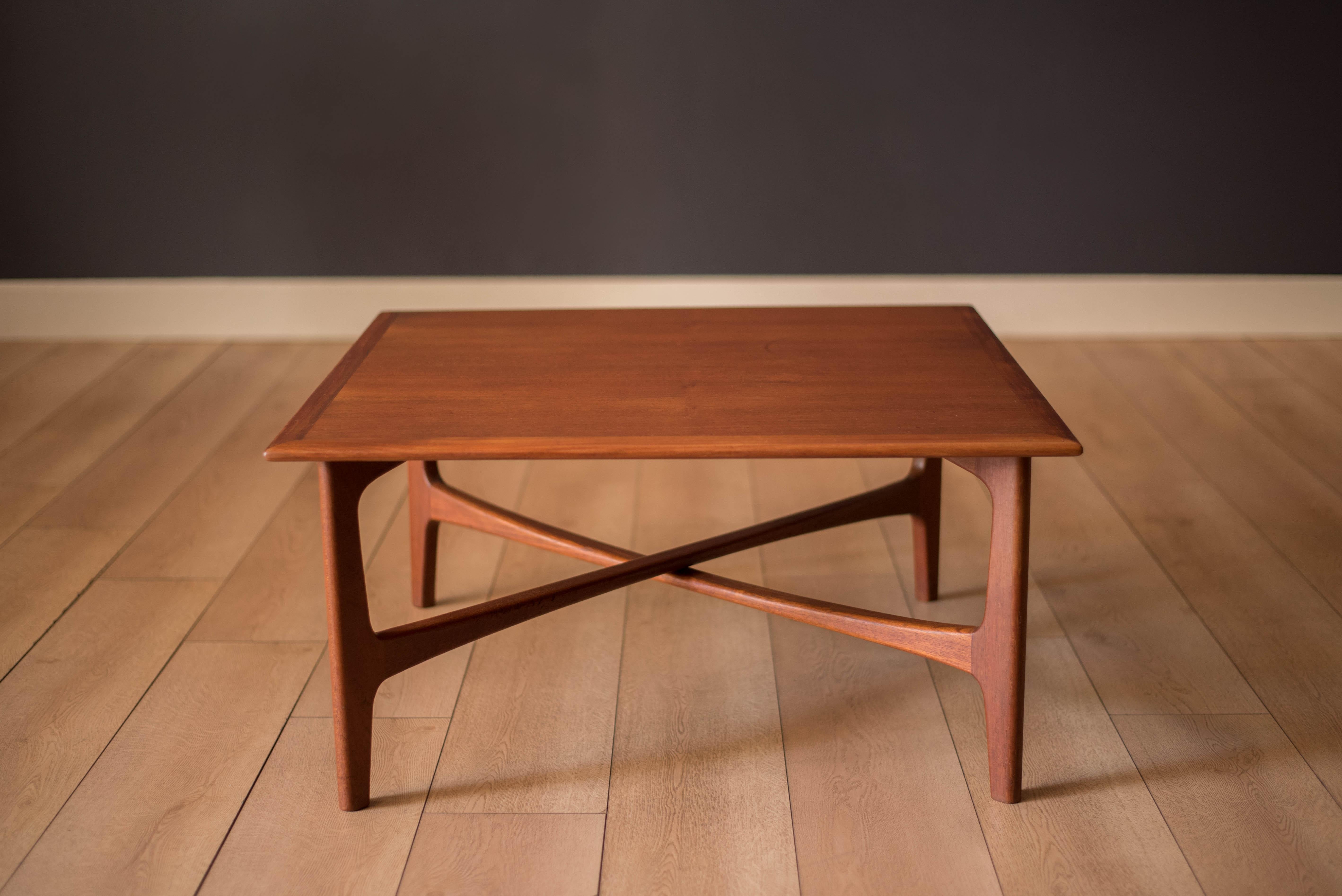 Scandinavian Modern Danish Modern Teak Square Coffee Table by Folke Ohlsson for Dux