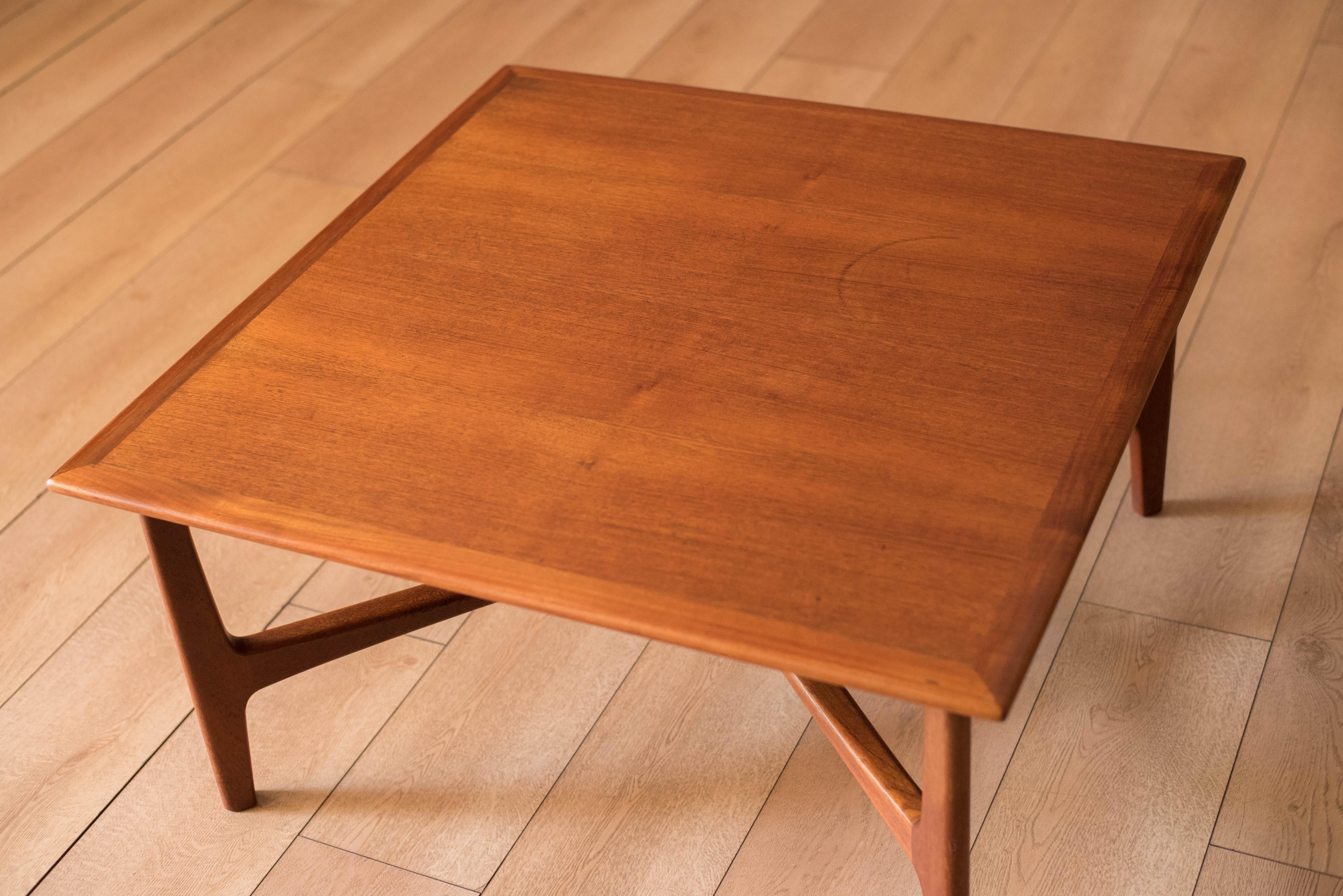 Danish Modern Teak Square Coffee Table by Folke Ohlsson for Dux 1