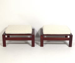 Hocker oder Ottomane im dänisch-modernen Stil aus Teakholz von Komfort