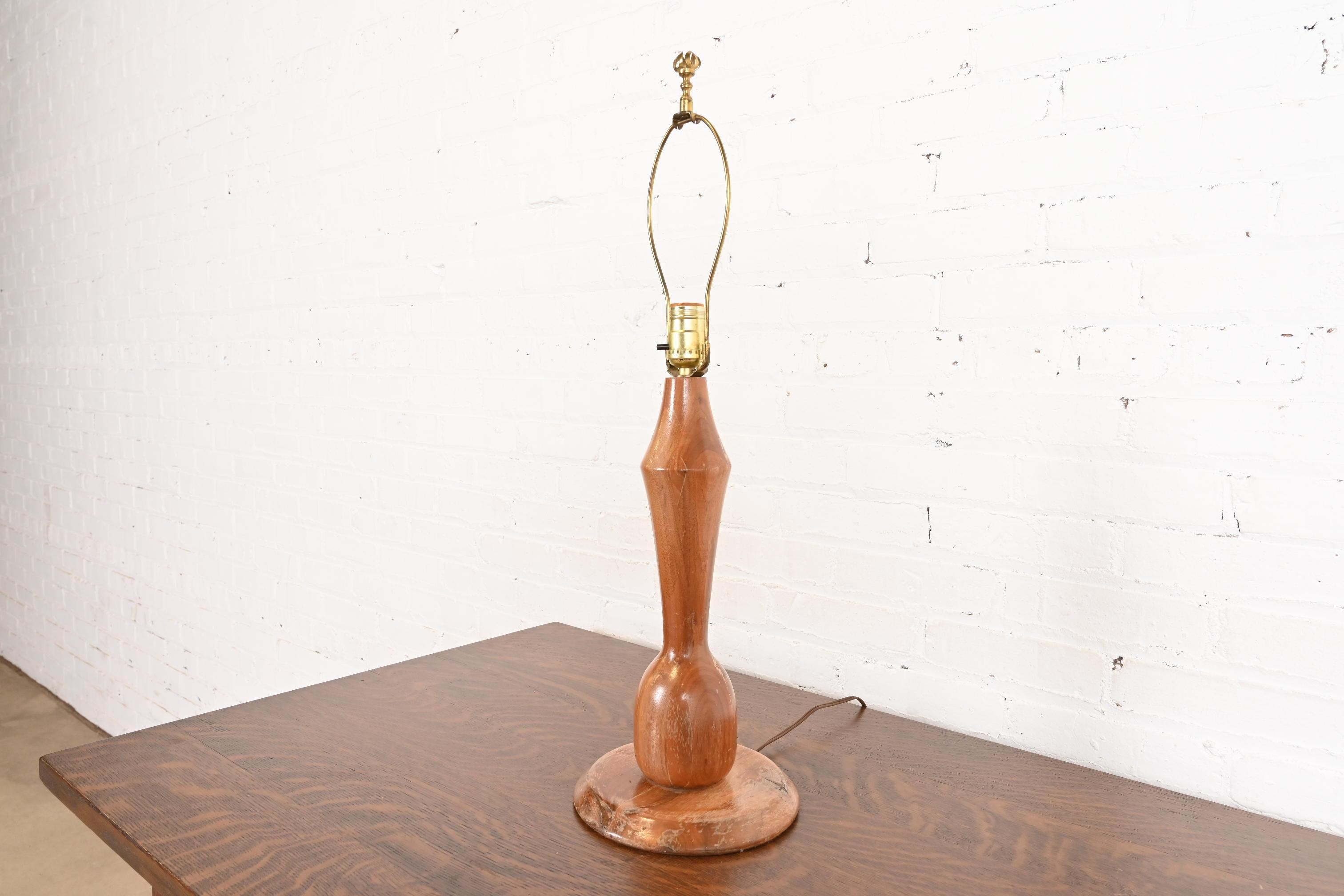 Mid-Century Modern Danish Modern Teak Table Lamp, Circa 1960s For Sale