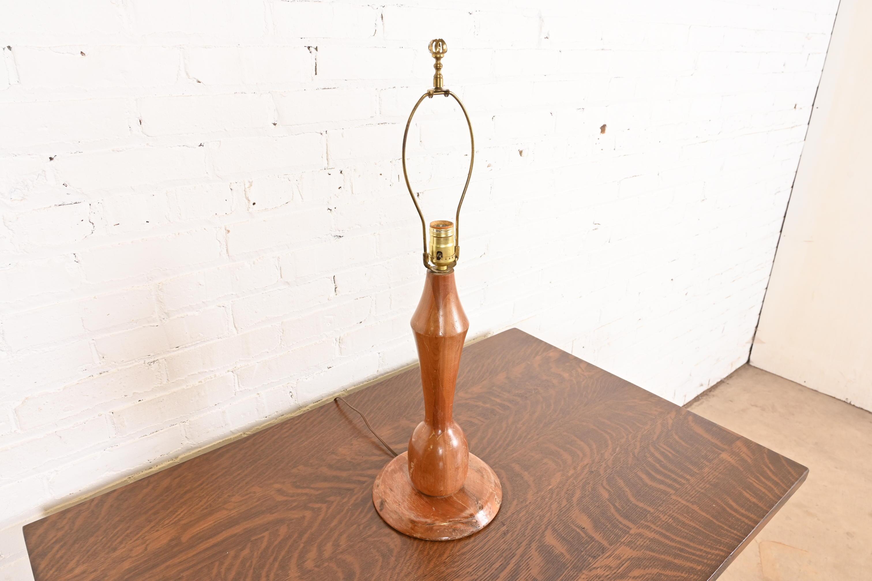 American Danish Modern Teak Table Lamp, Circa 1960s For Sale