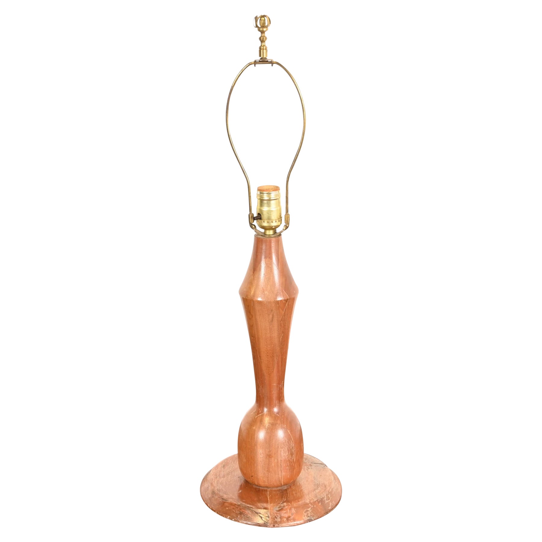 Danish Modern Teak Table Lamp, Circa 1960s For Sale