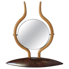 Vintage Danish Modern Teak Table Top Vanity Mirror