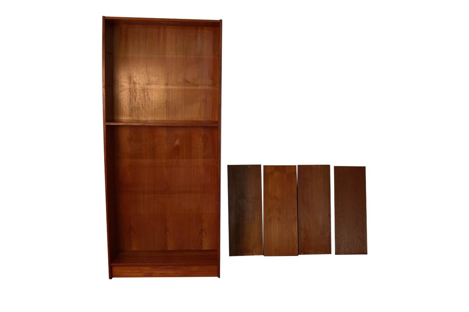 Danish Modern Teak Tall Bookcase 6