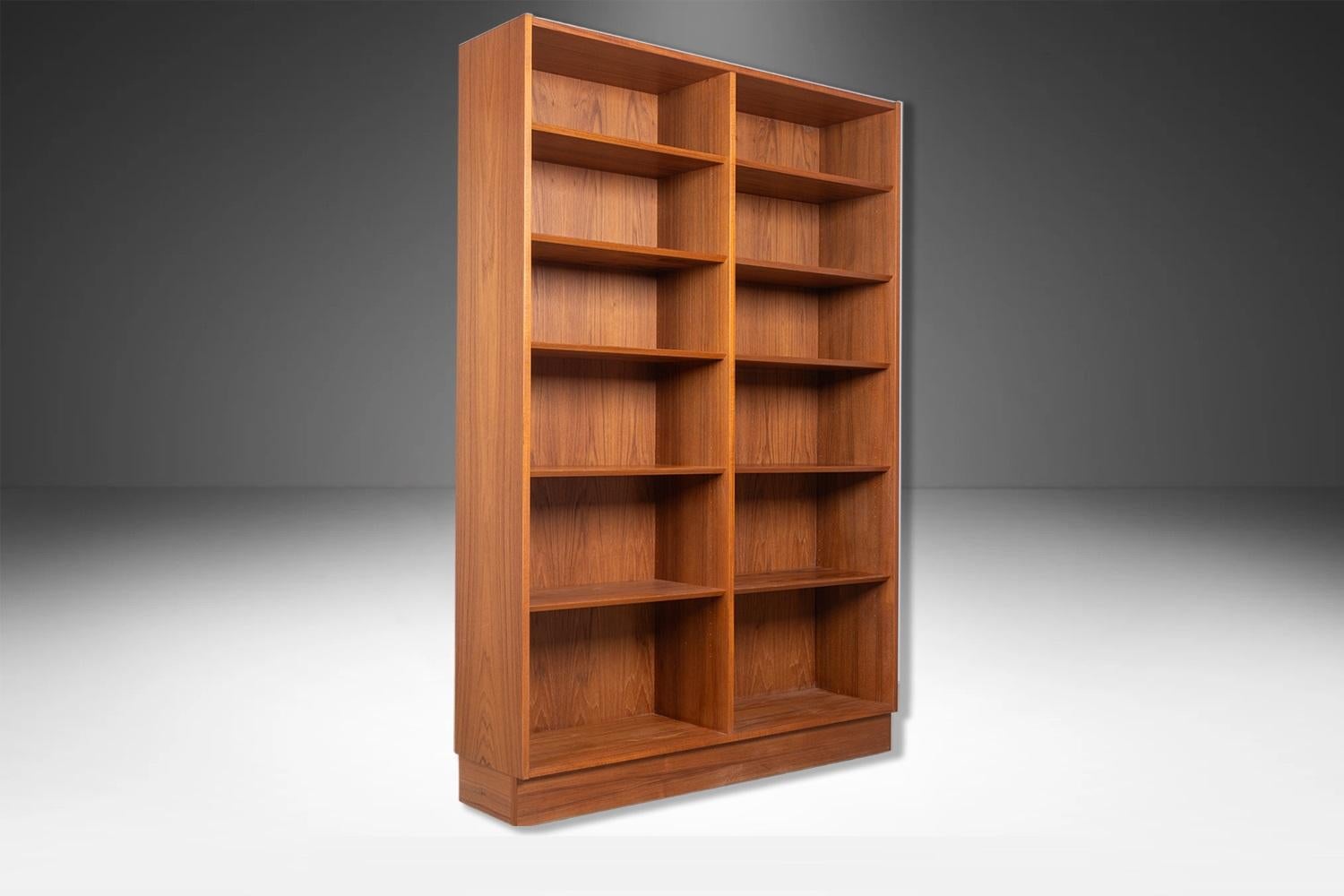 Dänisches Modernes Teakholz Doppelter Bücherschrank Poul Hundevad 5