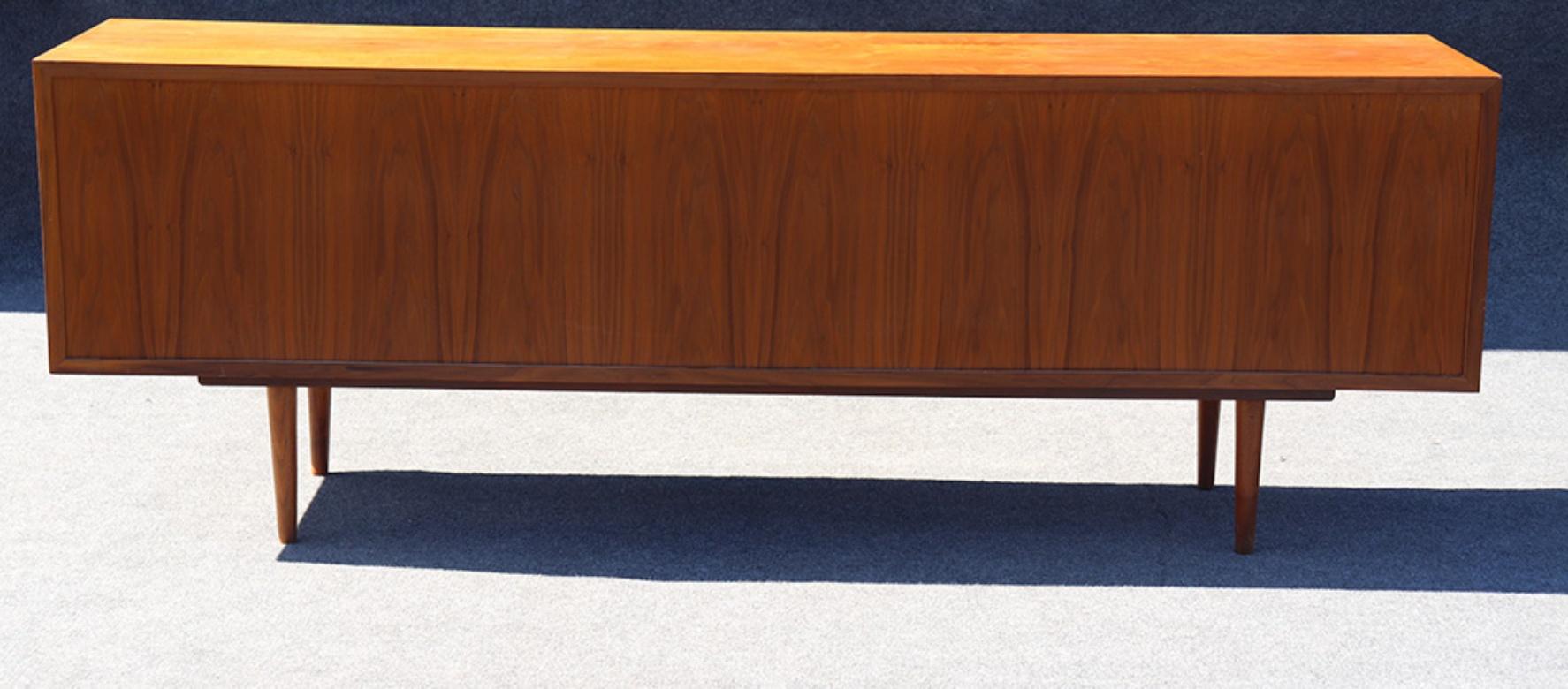 Danish Modern Teak Tambour Credenza Sideboard 4