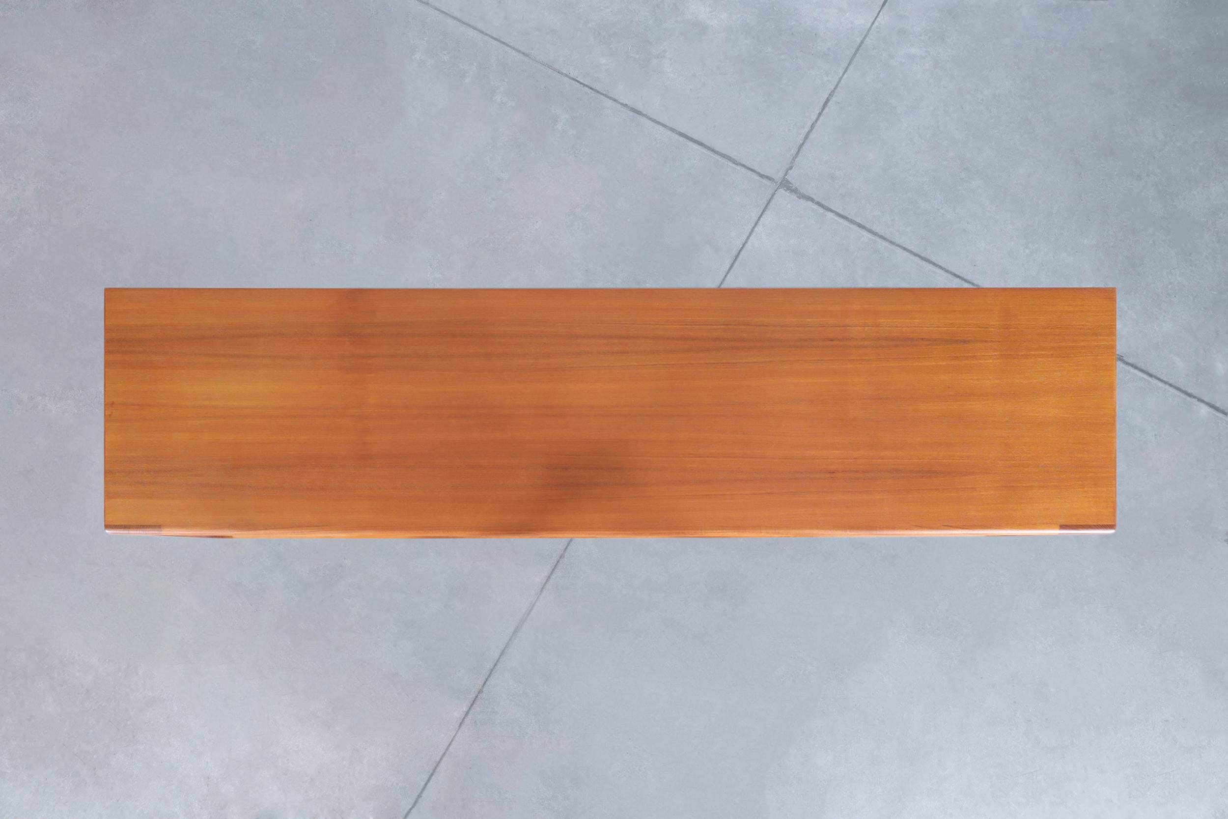 Credenza moderna danese con porta a tamburo in teak di Bernhard Pedersen & Son in vendita 5