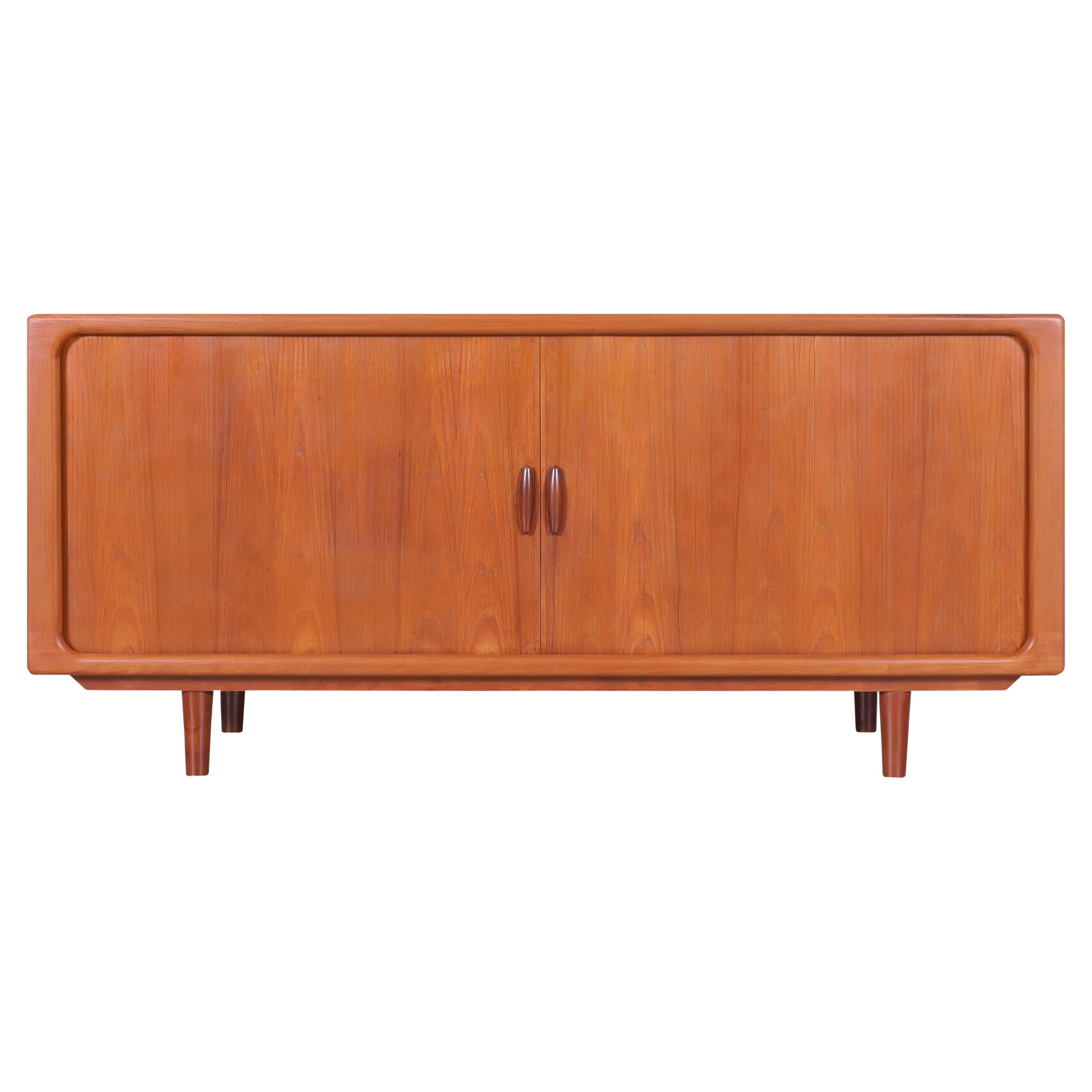Danish Modern Teak Tambour Door Credenza by Dyrlund