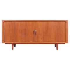 Danish Modern Teak Tambour Door Credenza by Dyrlund