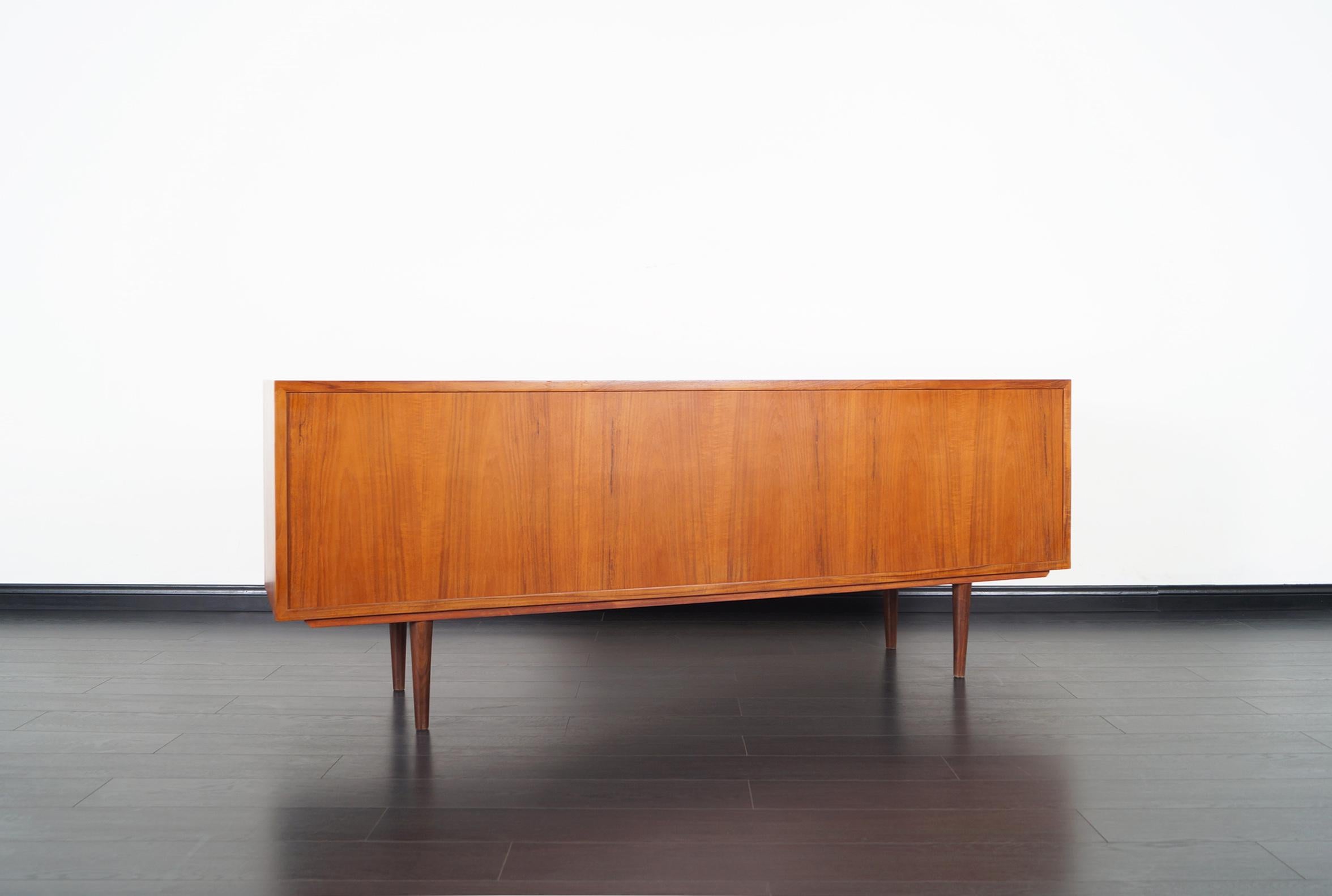 Danish Modern Teak Tambour Door Credenza by Svend A. Larsen 1