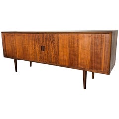 Danish Modern Teak Tambour Door Credenza by Svend A. Larsen