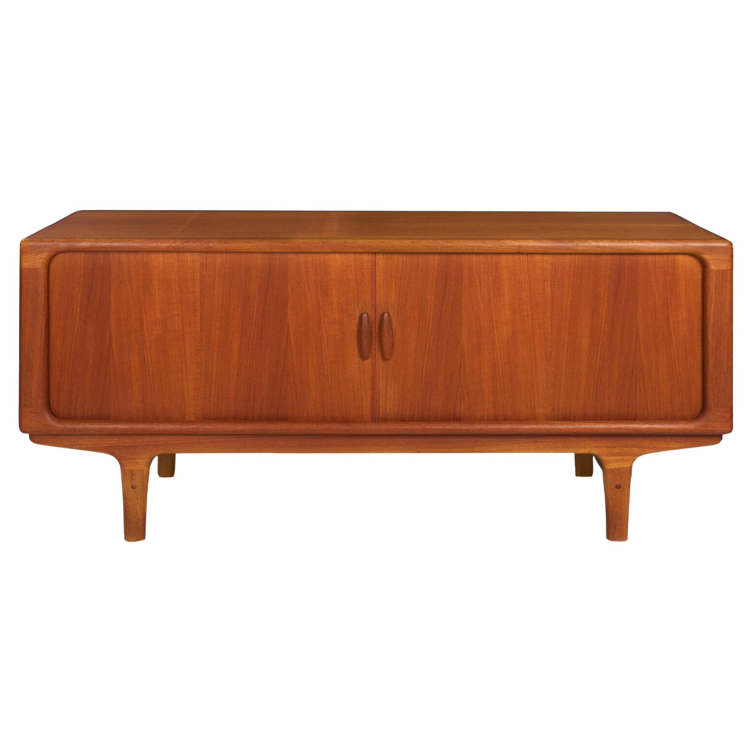 Danish Modern Teak Tambour-Door Sideboard Credenza by Dyrlund