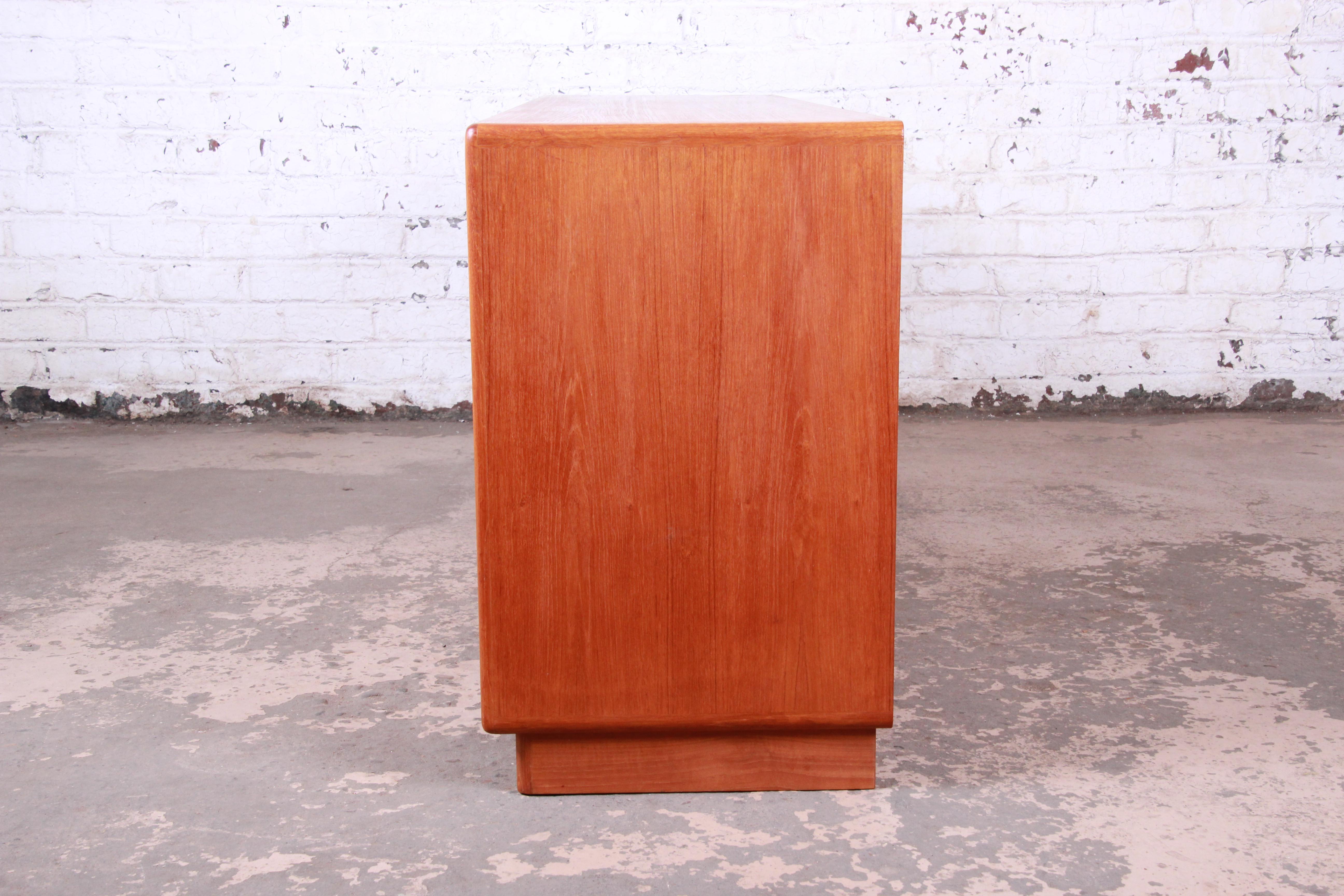 Danish Modern Teak Tambour Door Sideboard Credenza or Long Dresser by Dyrlund 3