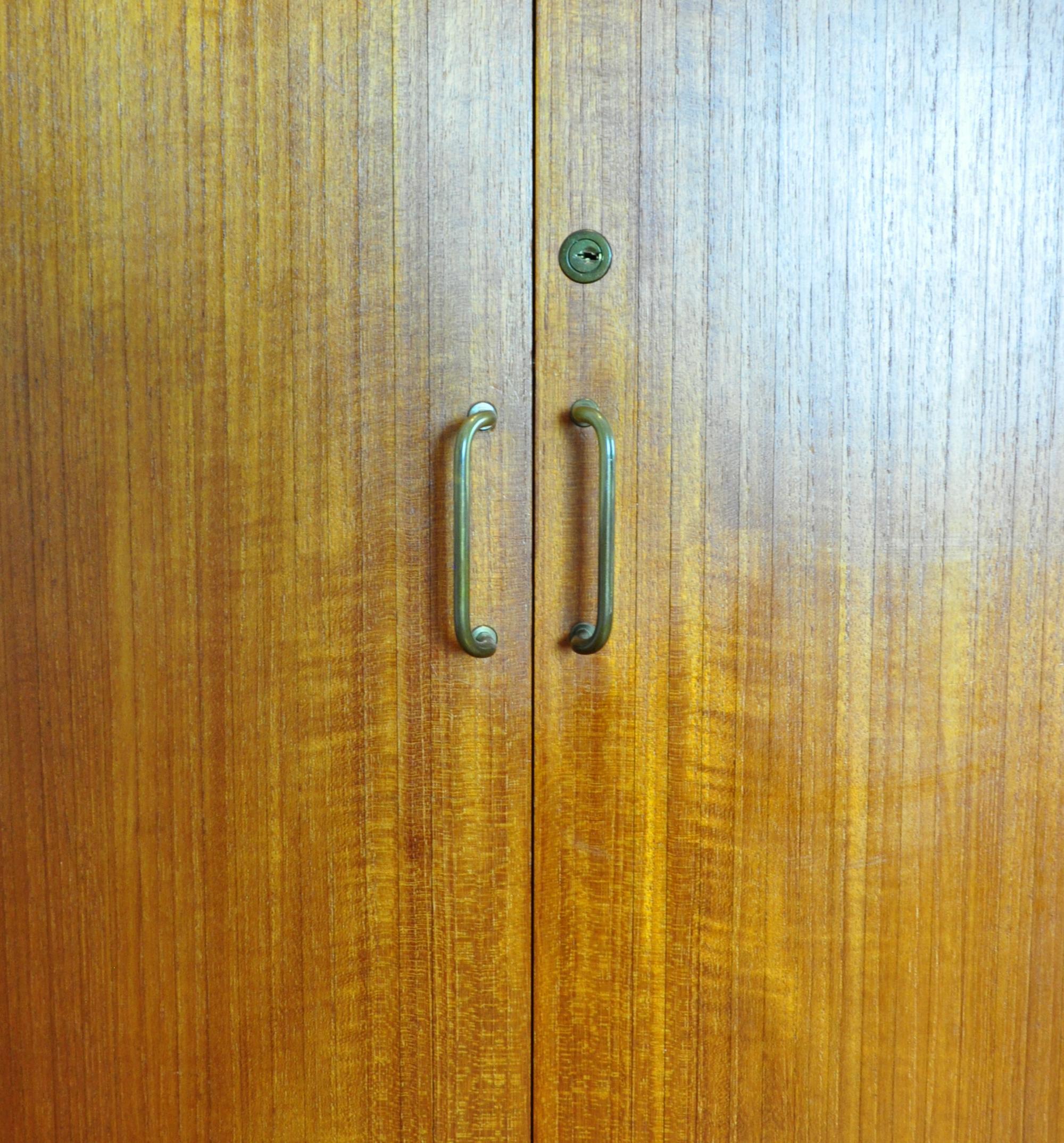 Danish Modern Teak Tambour File Cabinet, 1960s 7