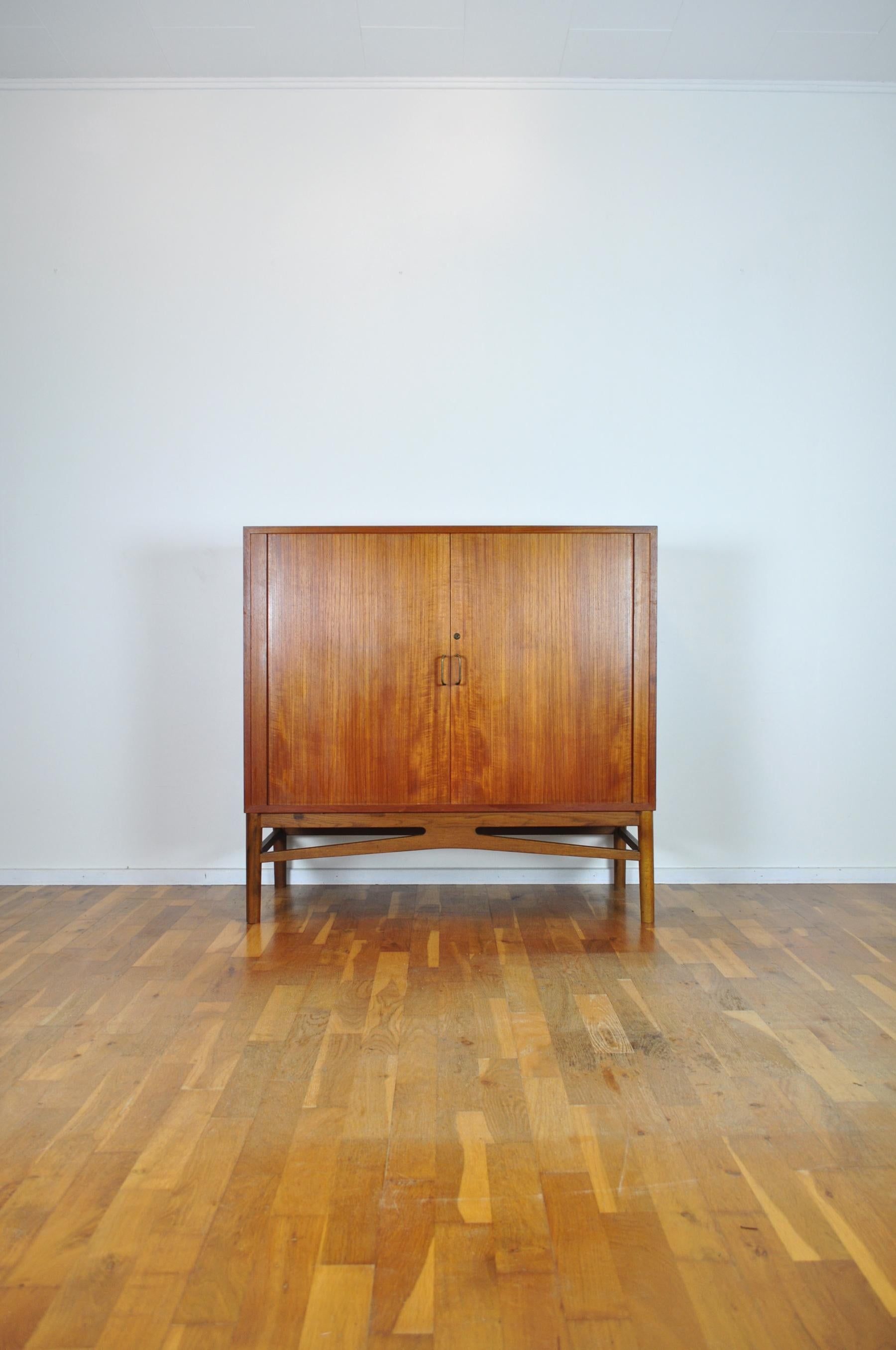 Scandinavian Modern Danish Modern Teak Tambour File Cabinet, 1960s